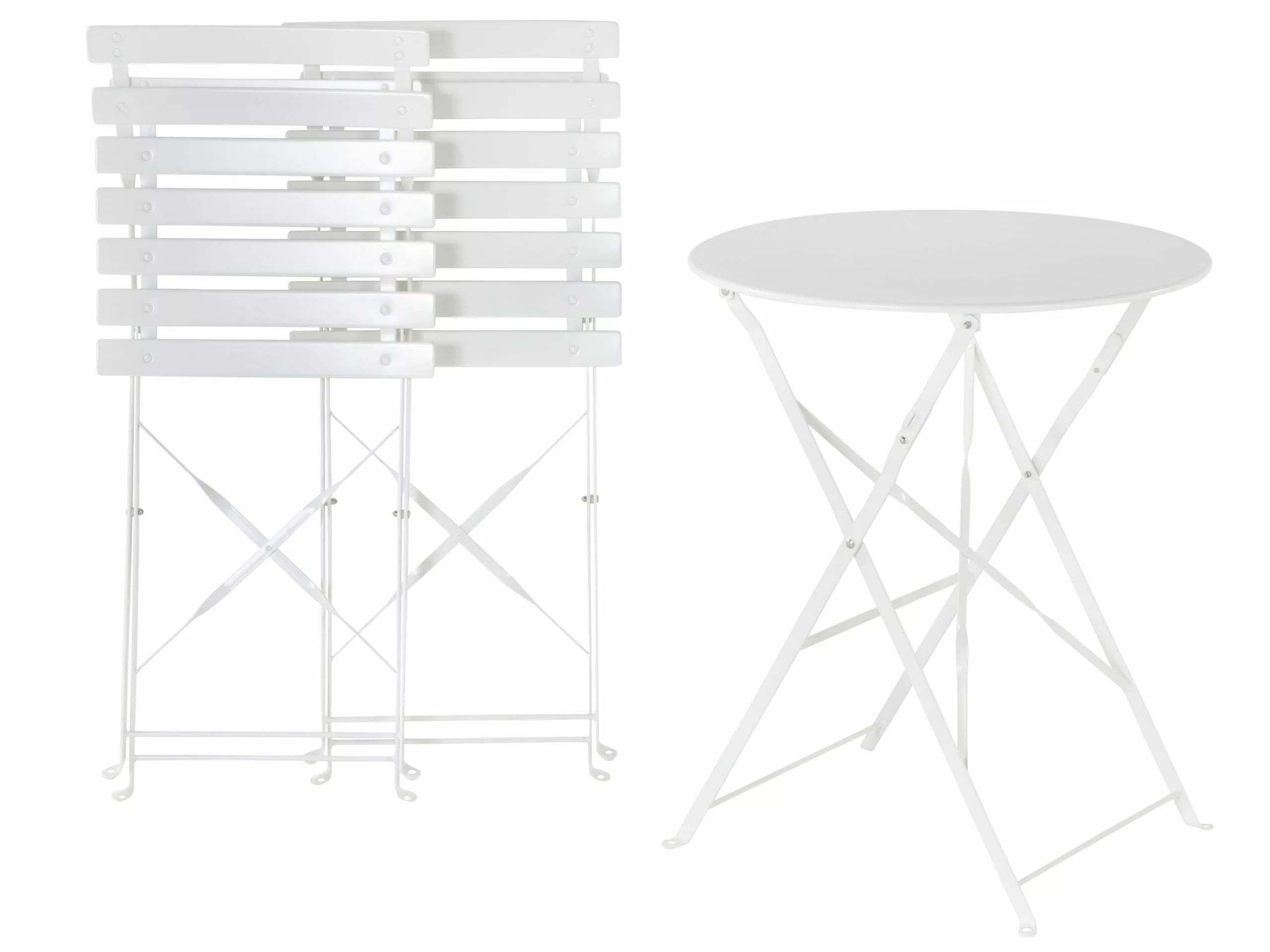 Beliani Balkonset Metaal Wit FIORI - Afbeelding 6