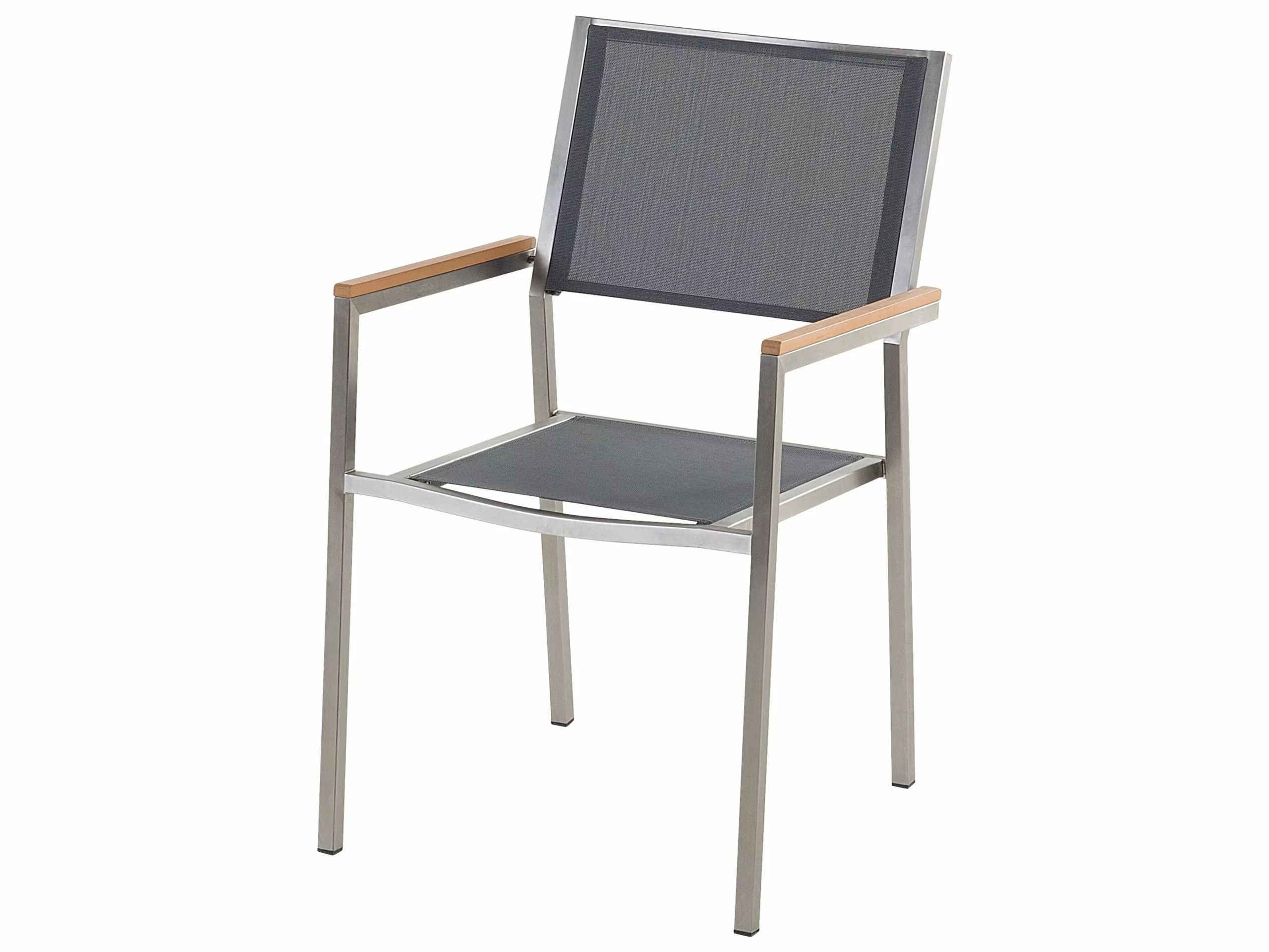 Beliani Tuinset 6-zits Basalt Zwart/grijs GROSSETO - Afbeelding 7