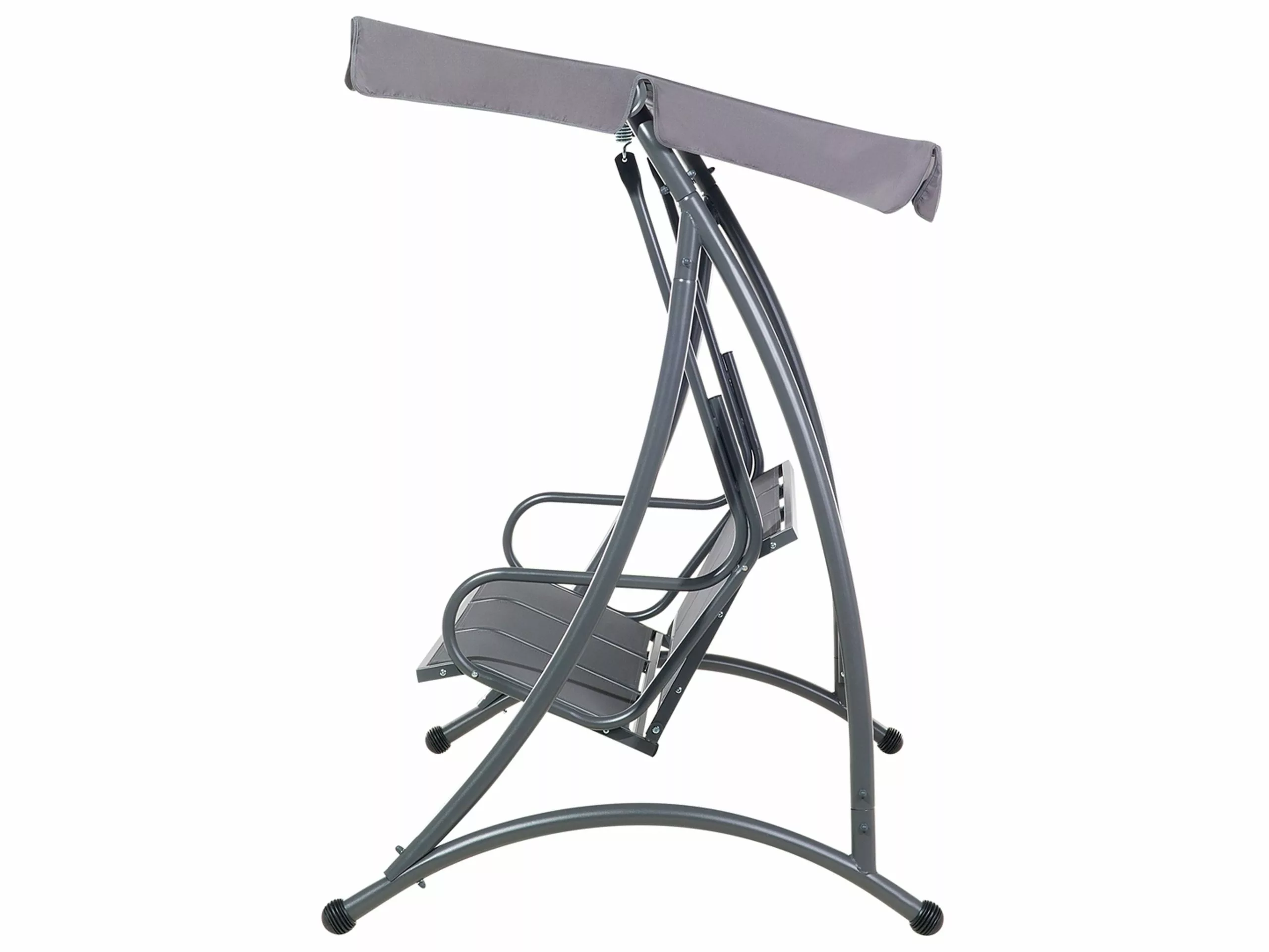 Beliani Schommelbank Grijs BOGART - Afbeelding 4