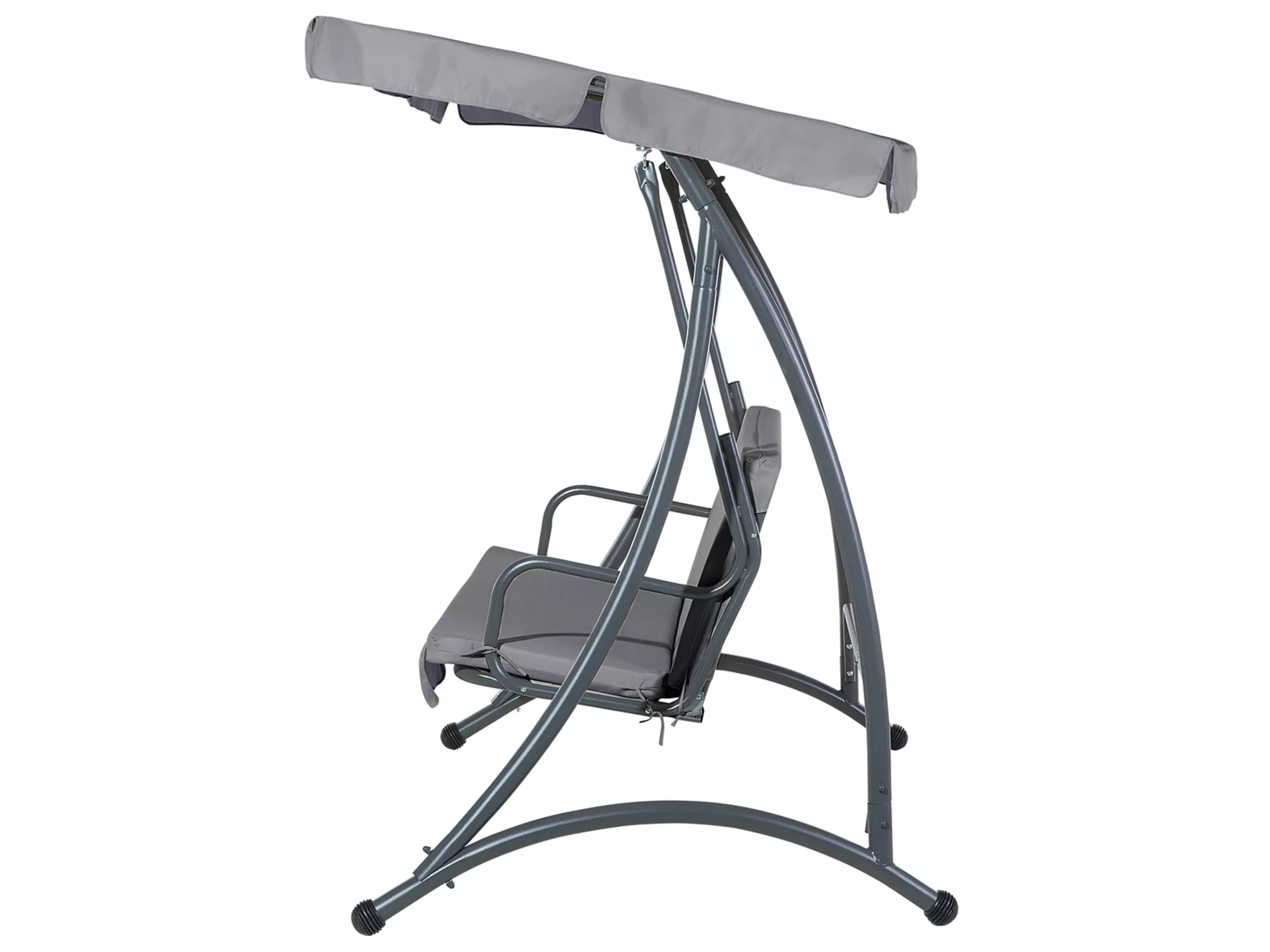 Beliani Schommelbank Donkergrijs TEMPLE - Afbeelding 7