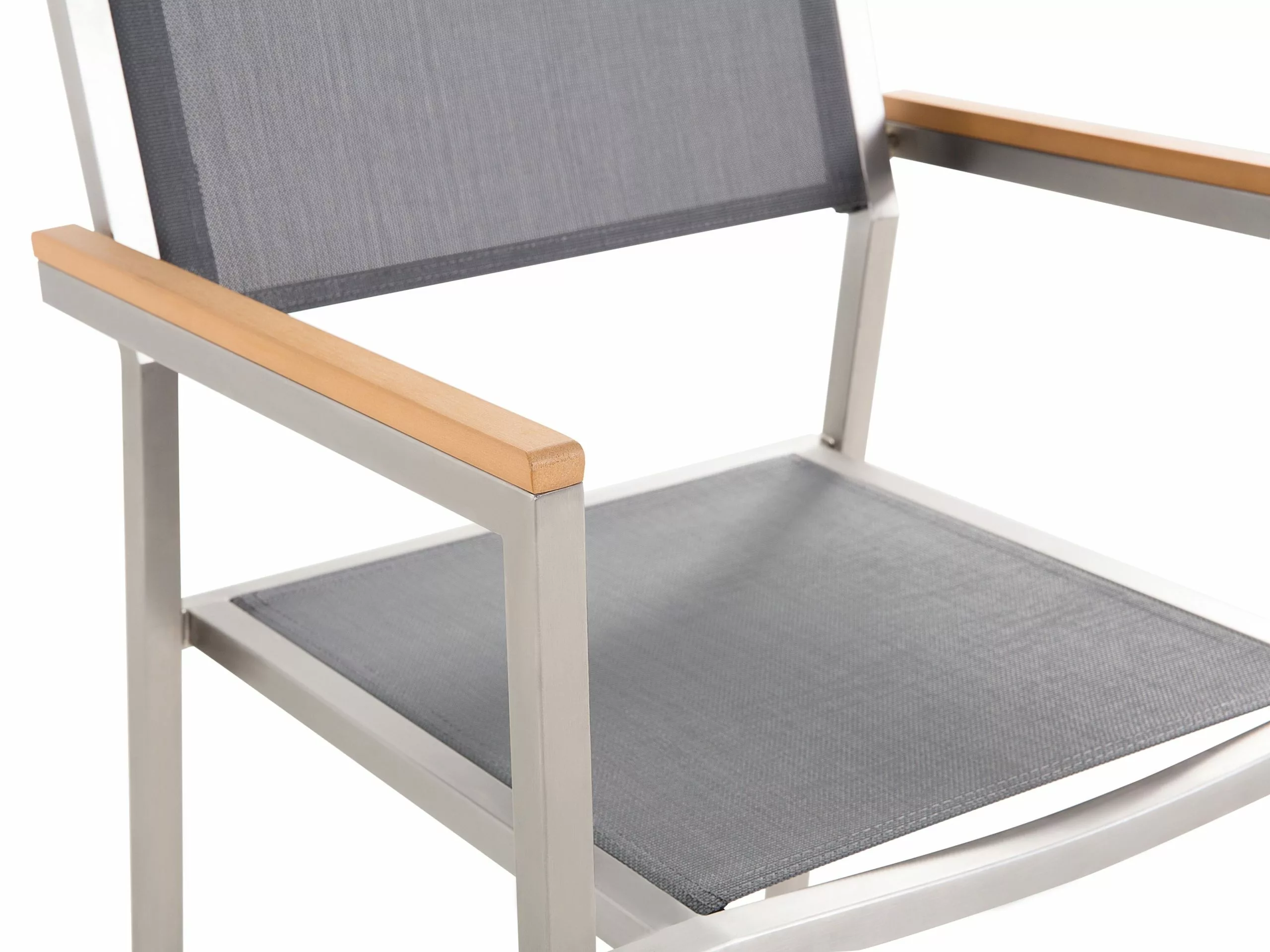 Beliani Tuinset Met 6 Stoelen Graniet Grijs GROSSETO - Afbeelding 6