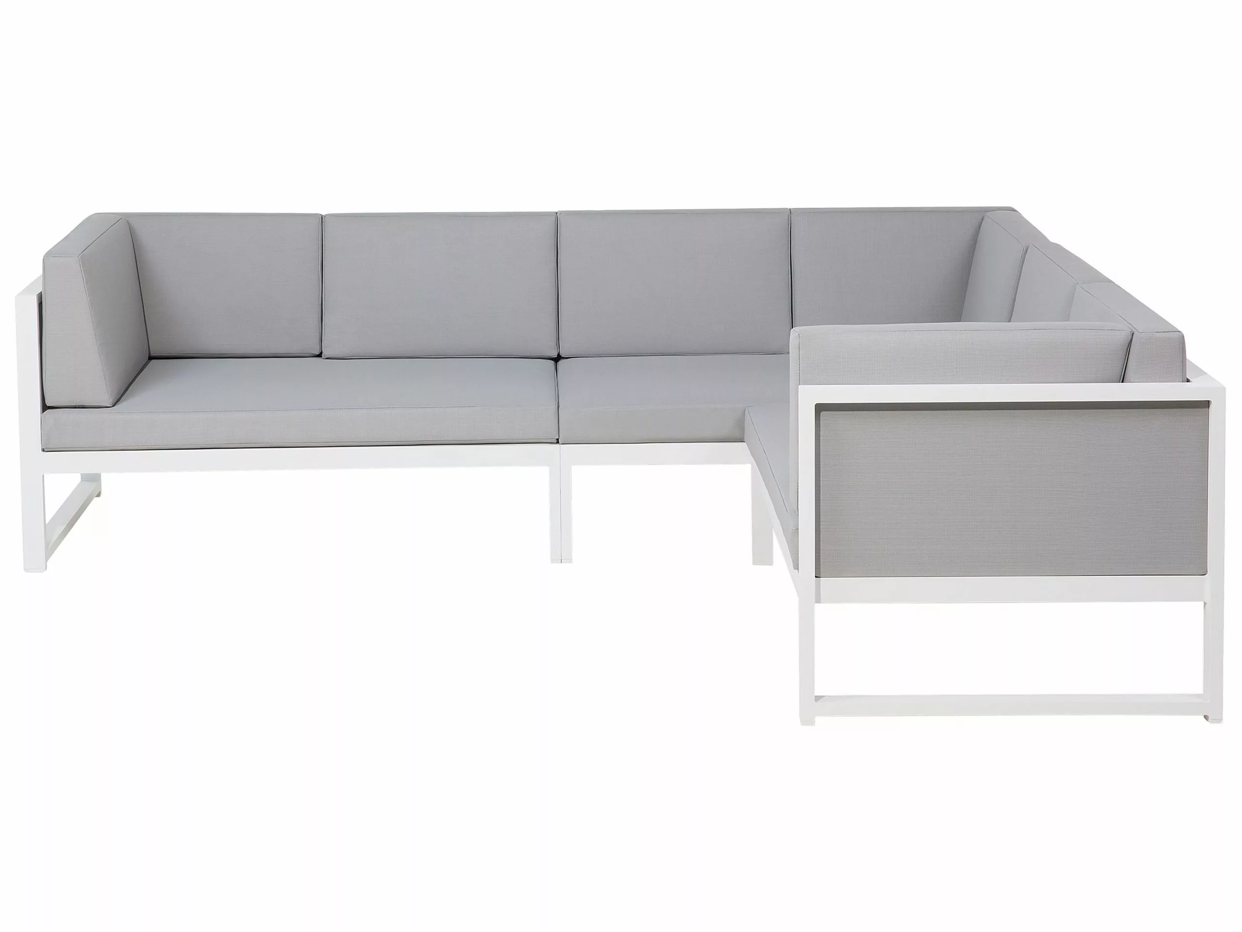 Beliani Loungeset 6-zits Aluminium Wit/grijs CASTELLA - Afbeelding 8
