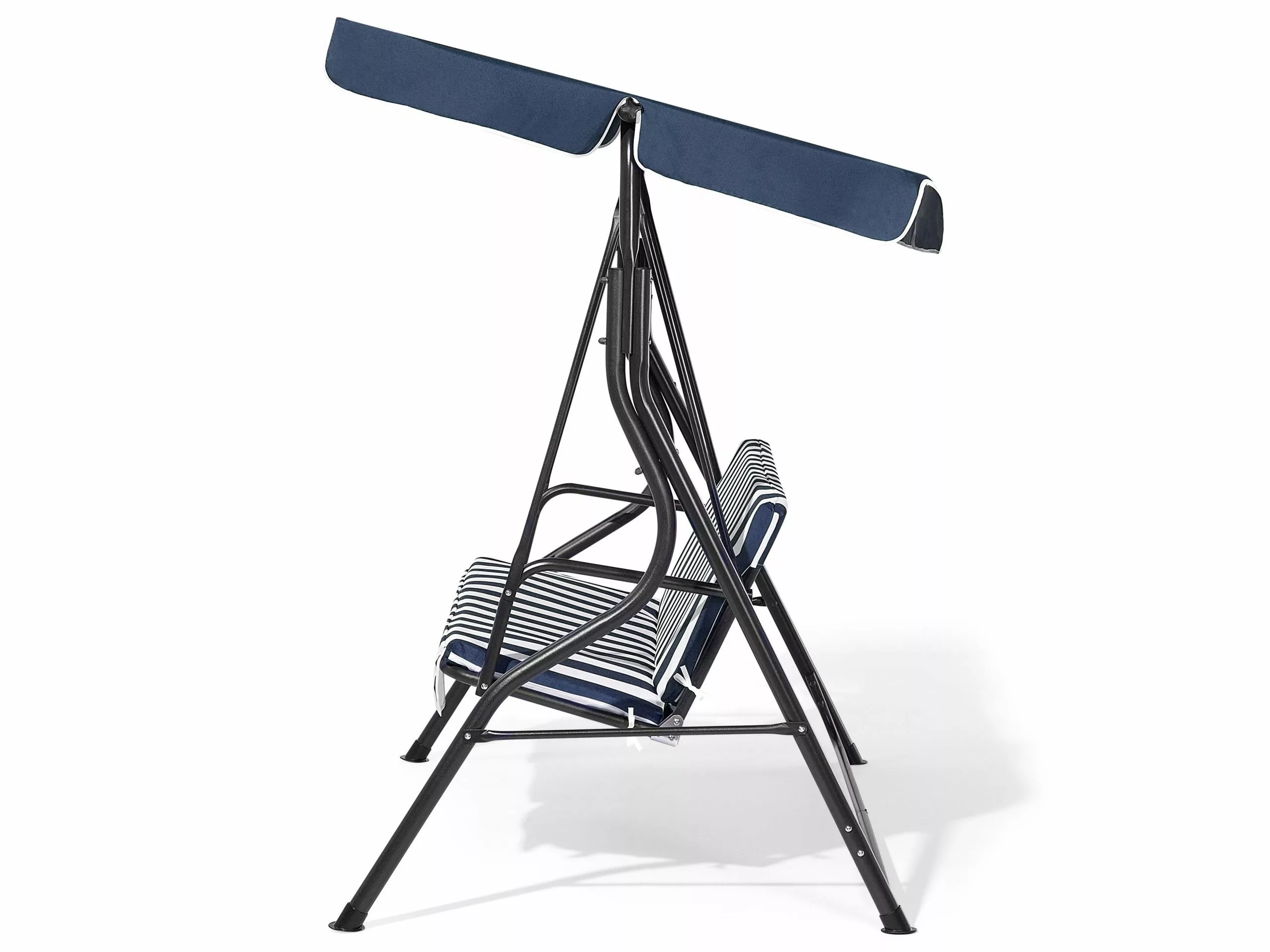 Beliani Schommelbank Blauw/wit CHAPLIN - Afbeelding 8