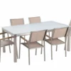 Beliani Tuinset 6-zits Glas Wit/beige GROSSETO