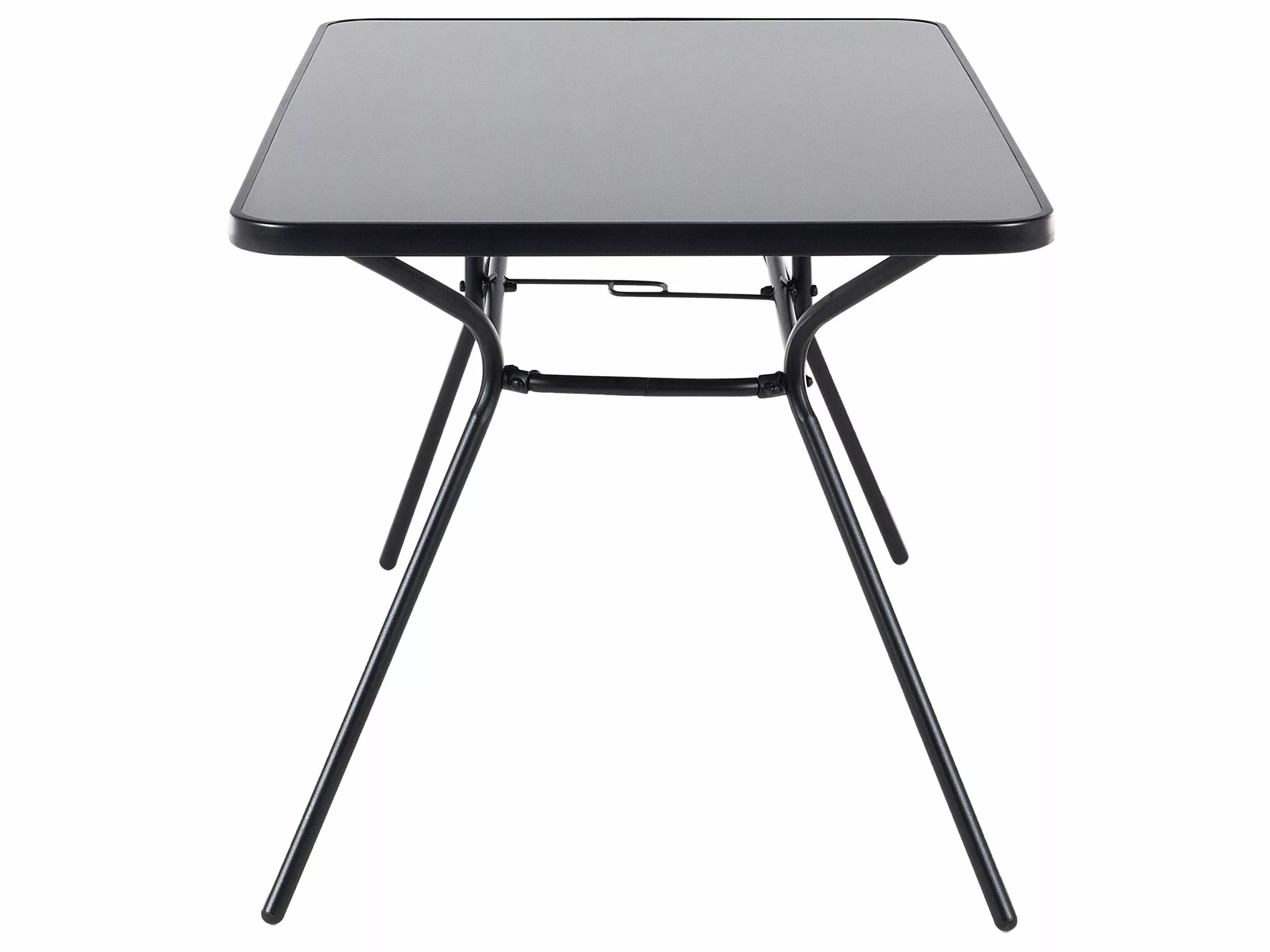 Beliani Tuinset Glas/staal Zwart LIVO - Afbeelding 8