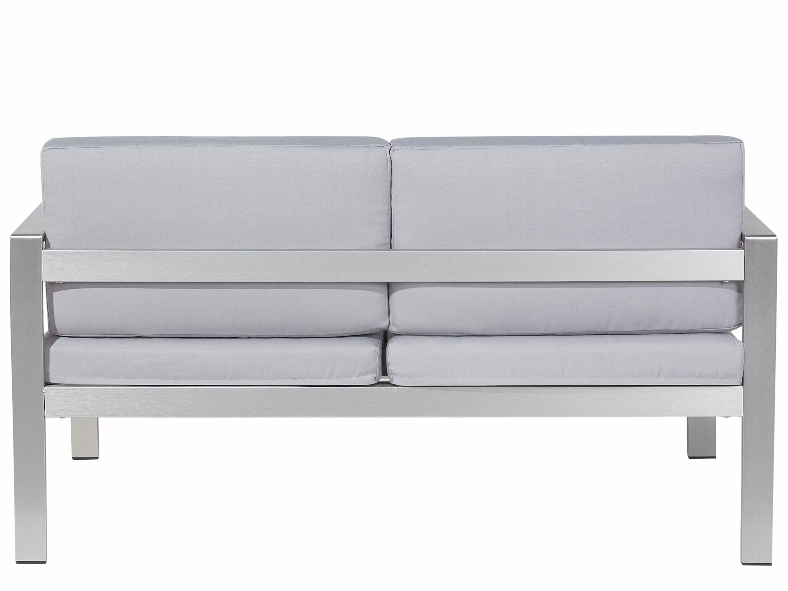 Beliani Loungeset 4-zits Aluminium Lichtgrijs SALERNO - Afbeelding 6