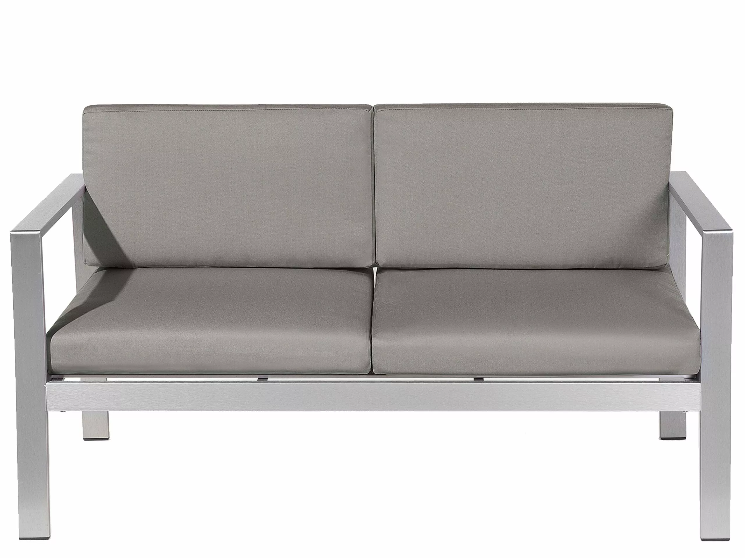 Beliani Loungeset 4-zits Aluminium Donkergrijs SALERNO - Afbeelding 5