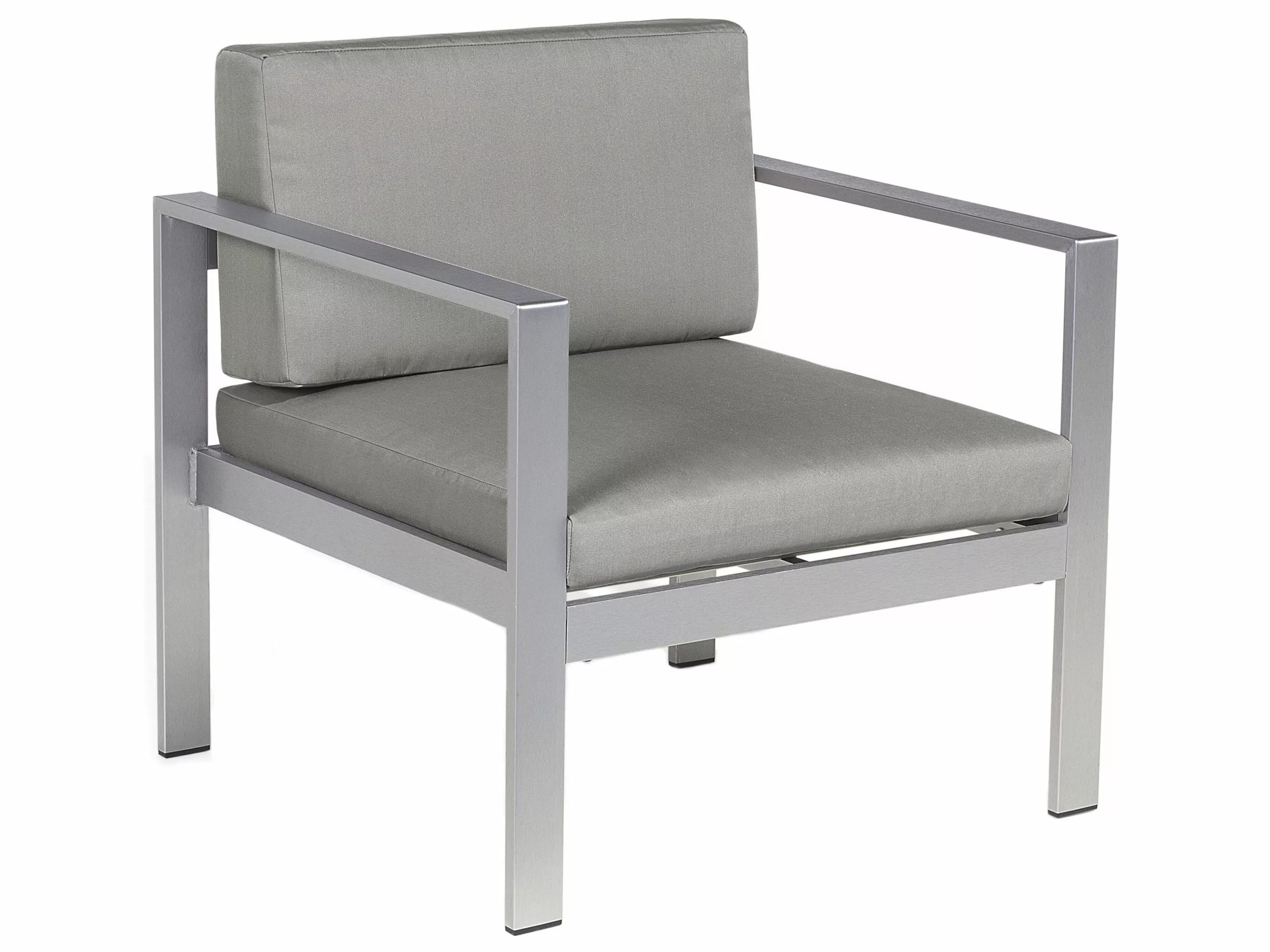 Beliani Loungeset 4-zits Aluminium Donkergrijs SALERNO - Afbeelding 8