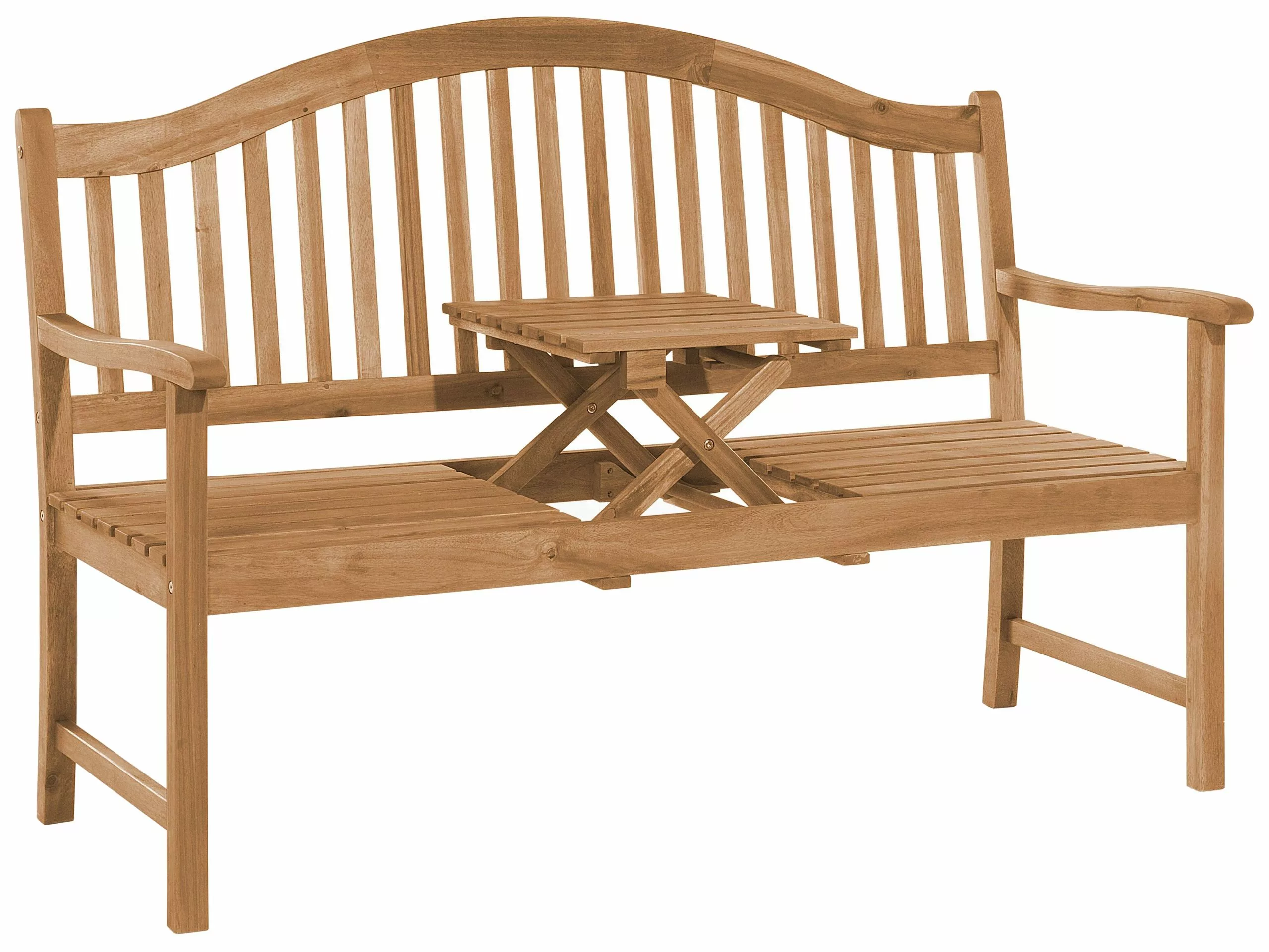 Beliani Tuinbank Acaciahout Bruin HILO - Afbeelding 4