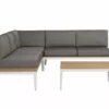 Beliani Loungeset 5-zits Aluminium Grijs POSITANO