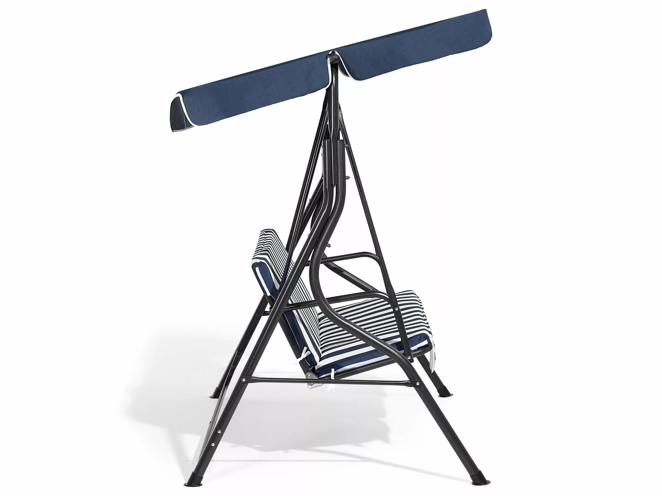 Beliani Schommelbank Blauw/wit CHAPLIN - Afbeelding 6