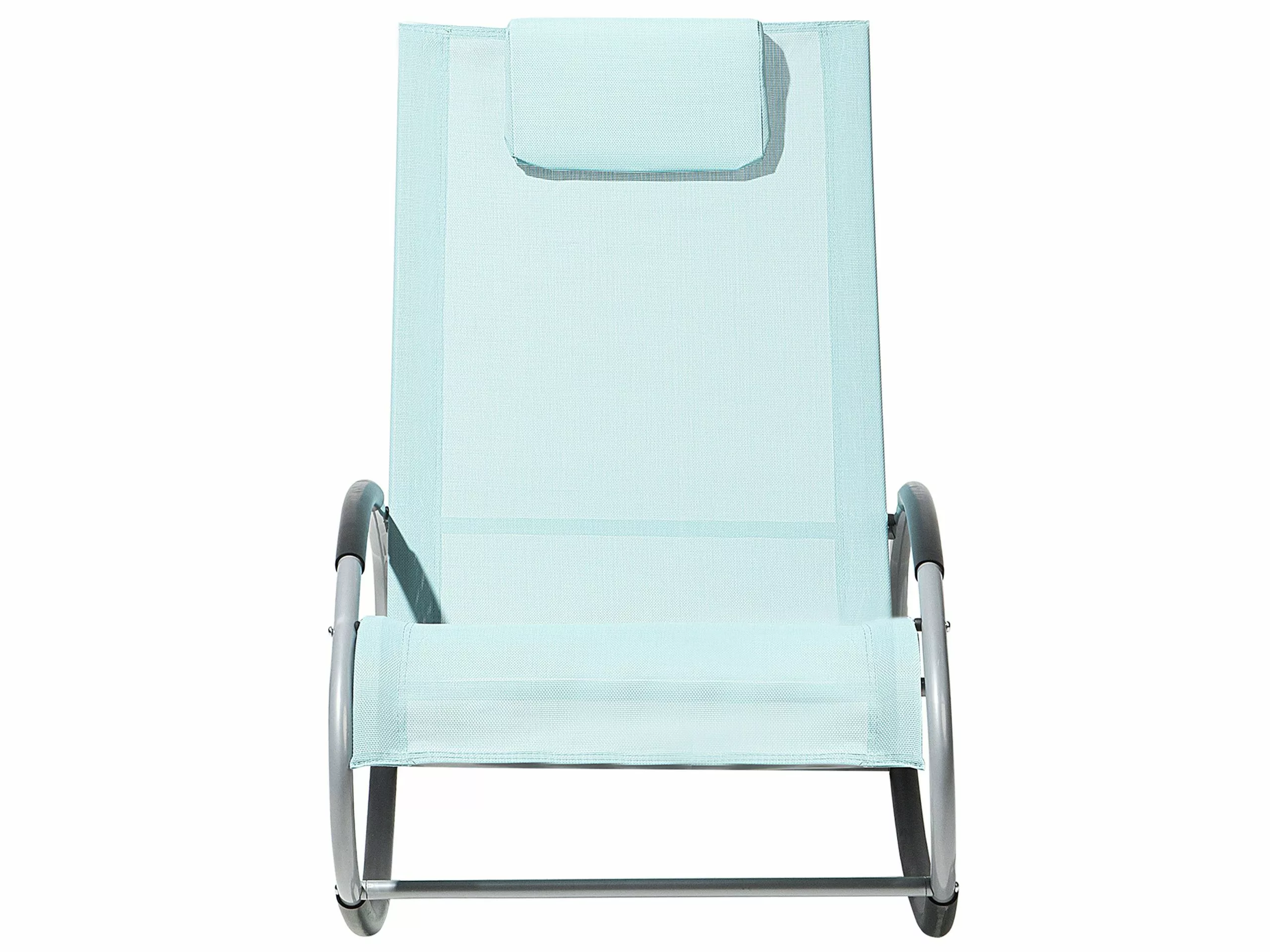 Beliani Ligstoel Metaal Lichtblauw CAMPO - Afbeelding 4