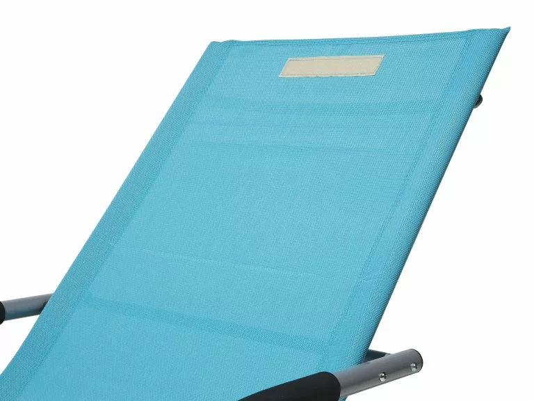 Beliani Ligstoel Staal Turquoise CARANO - Afbeelding 9