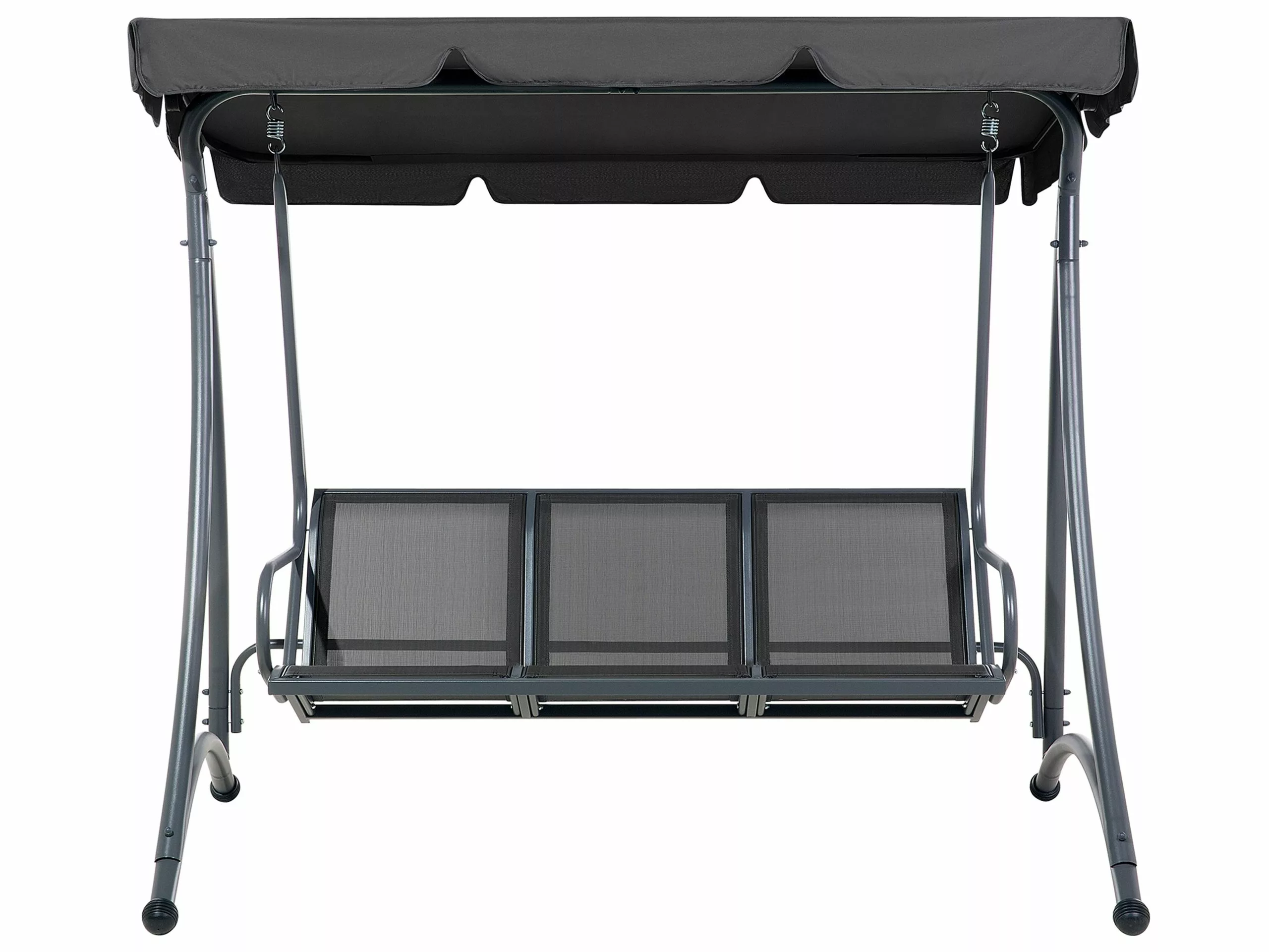 Beliani Schommelbank Zwart BOGART - Afbeelding 6