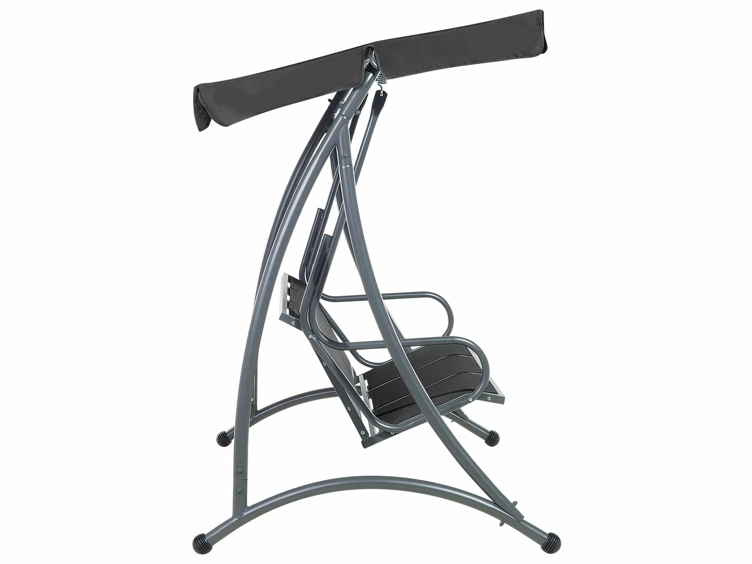 Beliani Schommelbank Zwart BOGART - Afbeelding 8