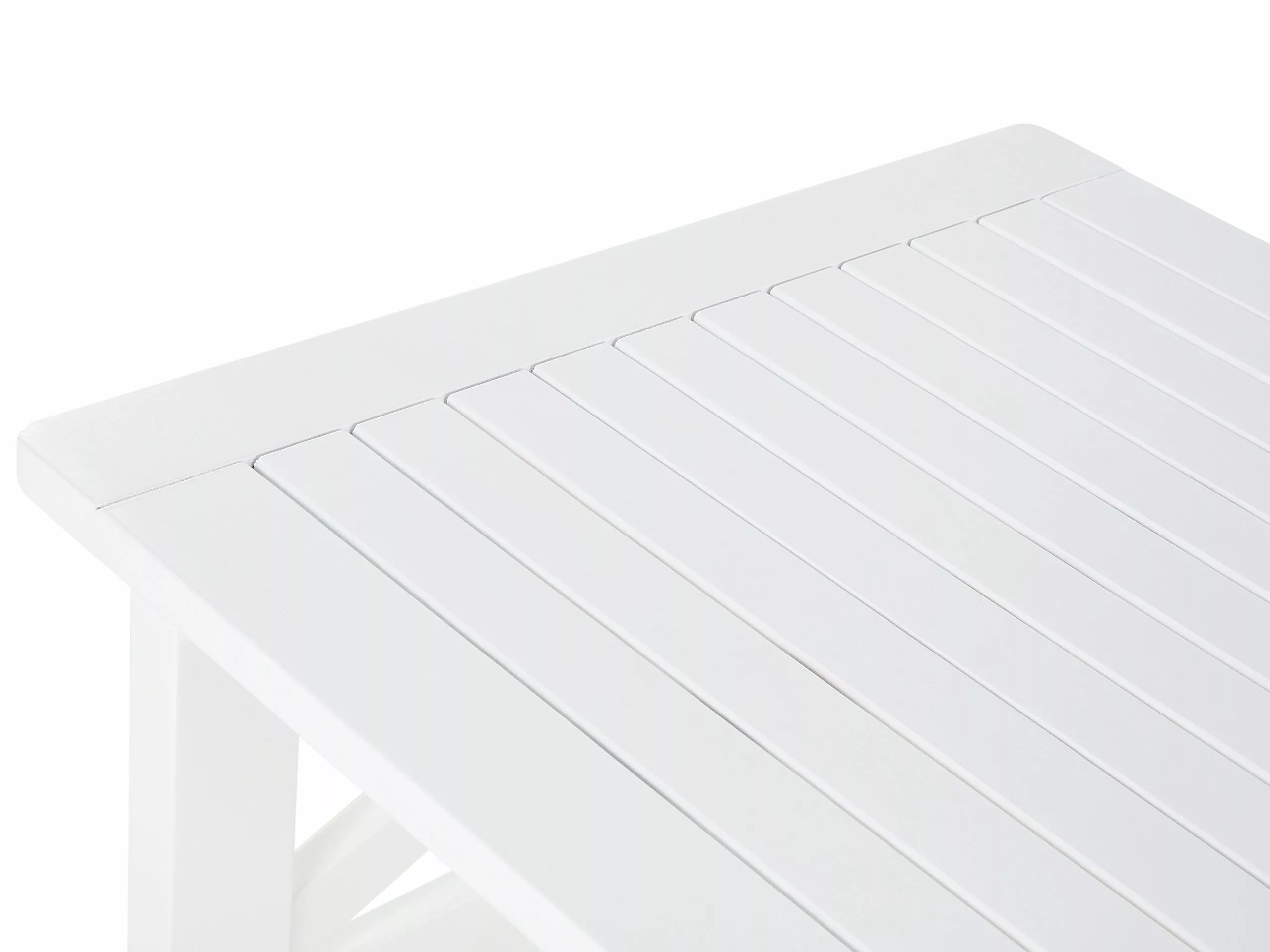 Beliani Tuintafel Hout Wit 100 X 55 Cm BALTIC - Afbeelding 8