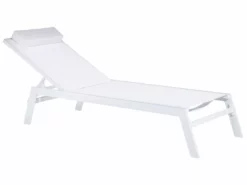 Beliani Ligstoel Aluminium Wit CATANIA II