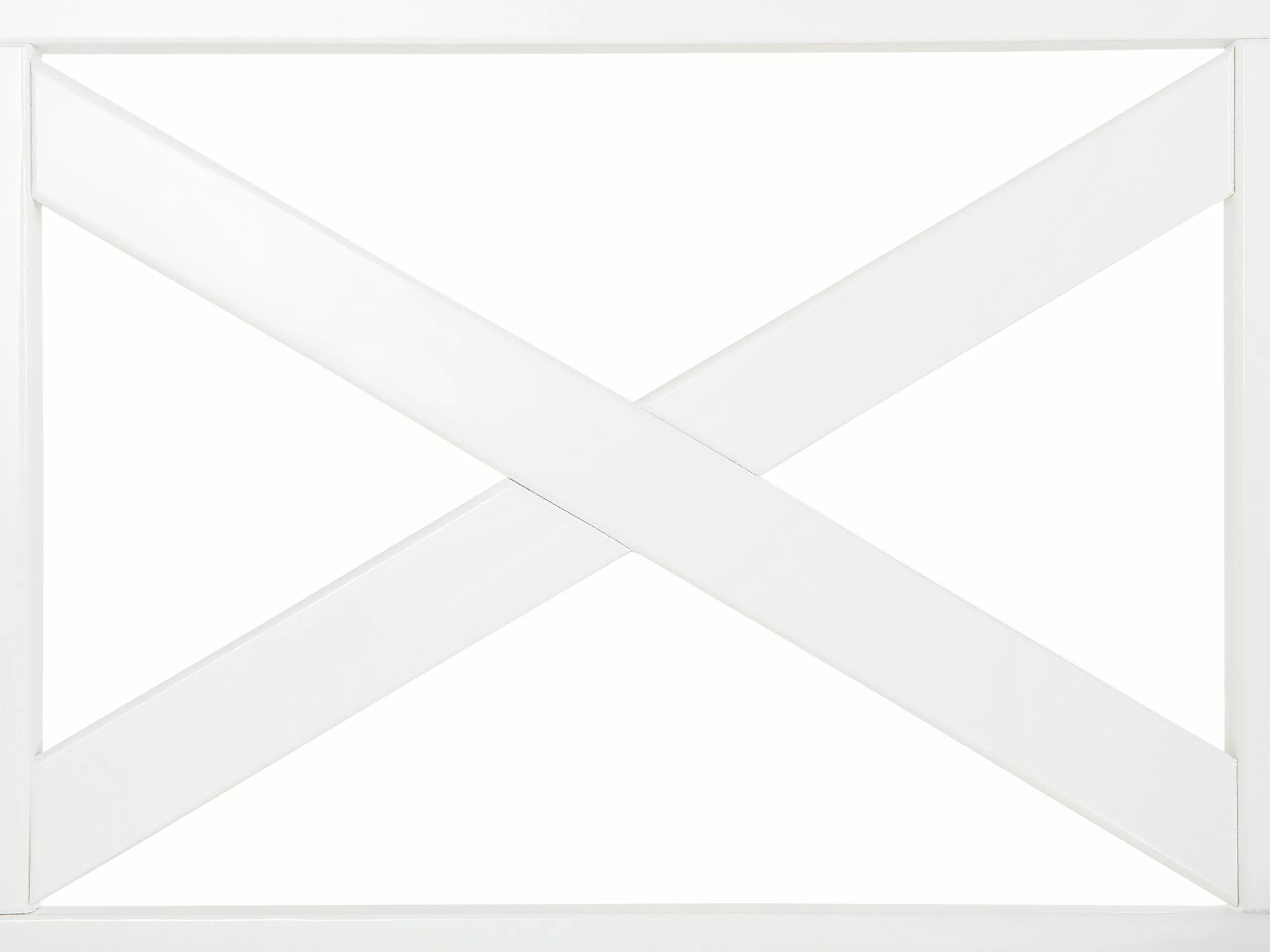 Beliani Tuinbank Hout Wit/marineblauw BALTIC - Afbeelding 4