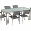 Beliani Tuinset 6-zits Glas Grijs GROSSETO