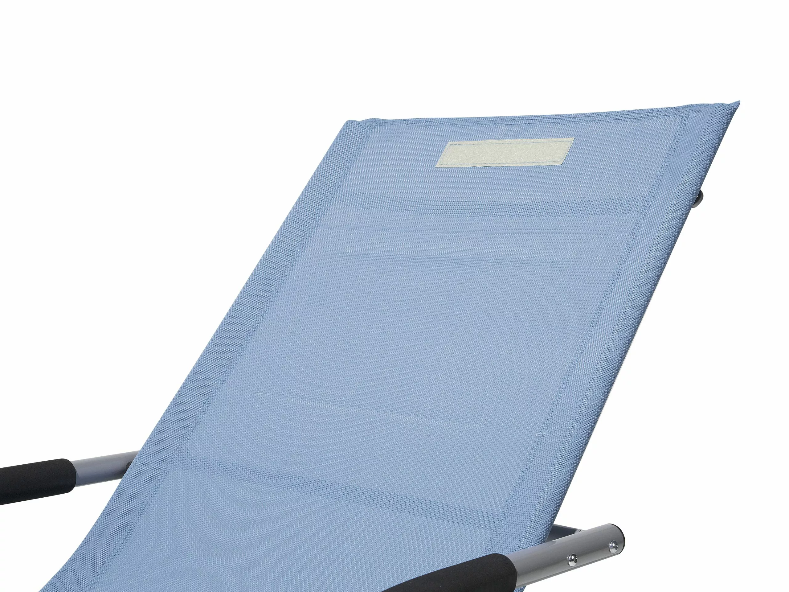 Beliani Ligstoel Staal Blauw CARANO - Afbeelding 8