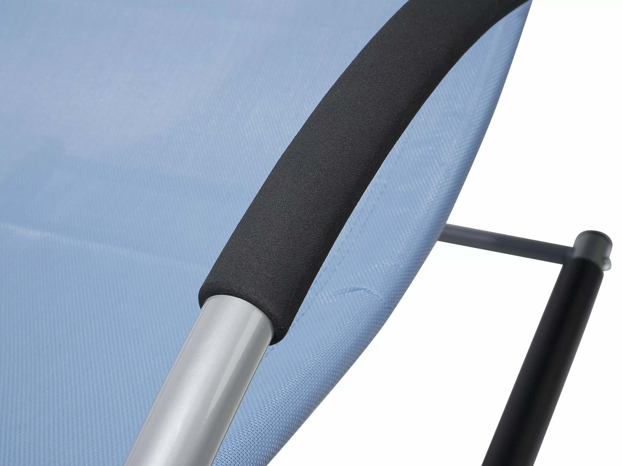 Beliani Ligstoel Staal Blauw CARANO - Afbeelding 9