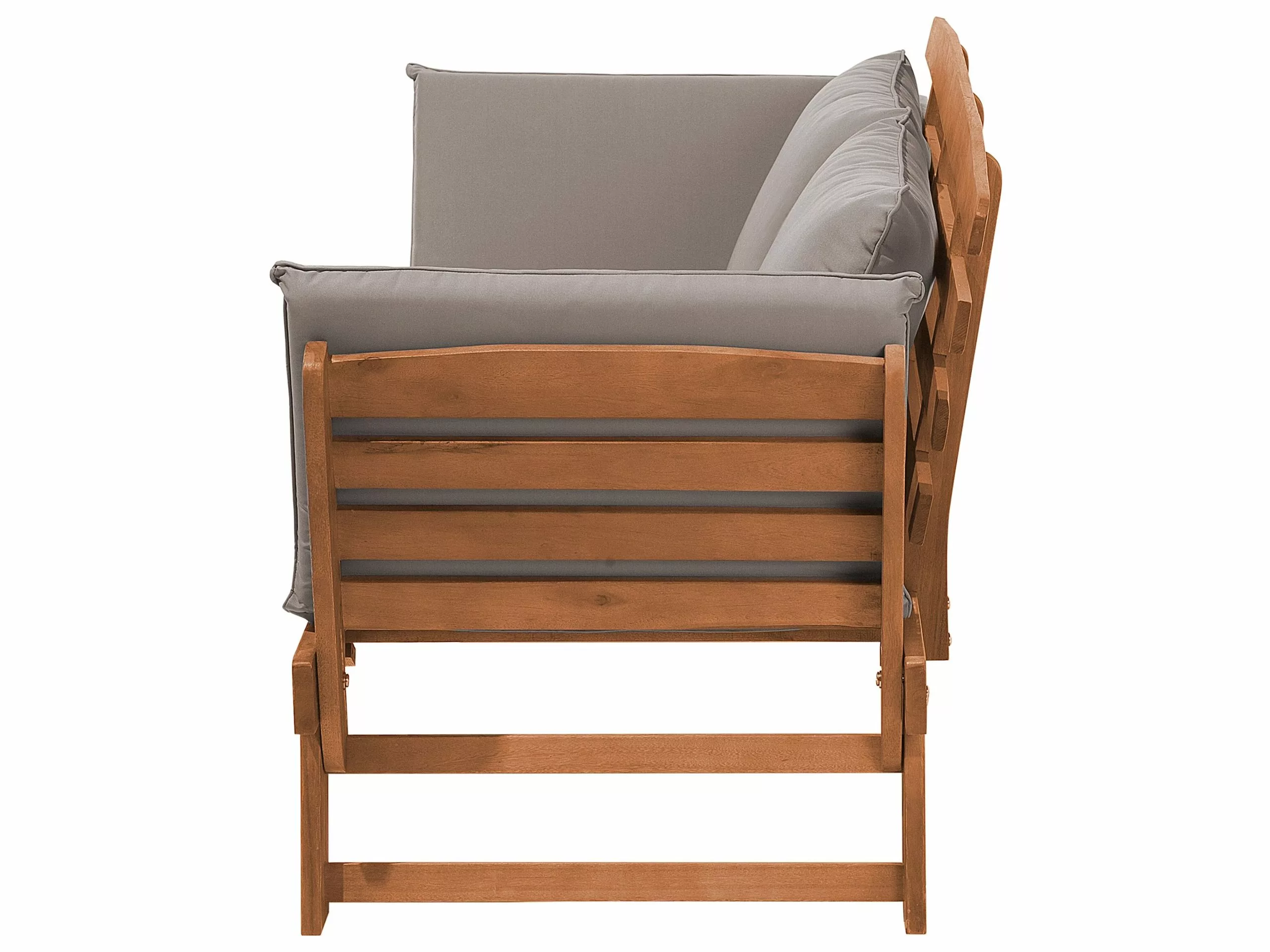 Beliani Tuinbank Hout Lichtbruin PORTICI - Afbeelding 6