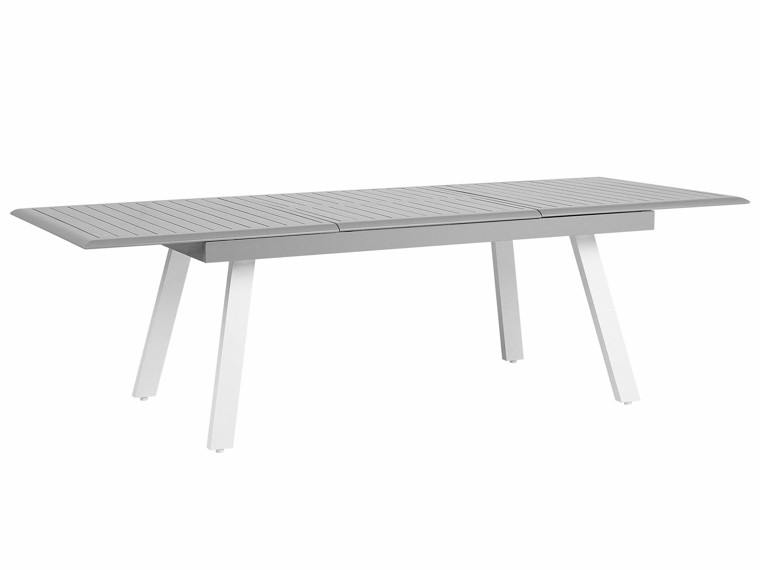 Beliani Tuintafel Uitschuifbaar Aluminium Grijs 175 / 255 X 100 Cm PERETA