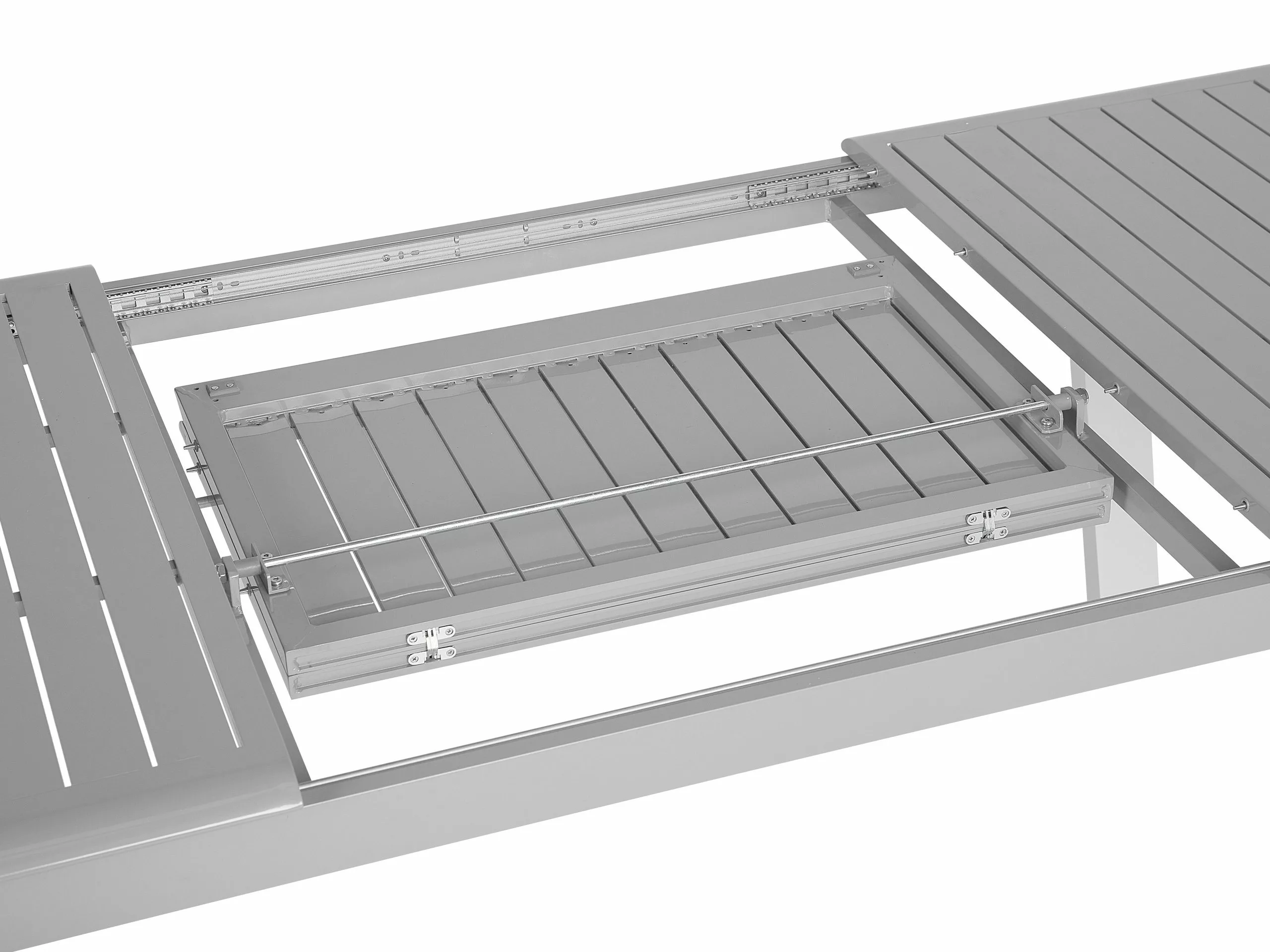 Beliani Tuintafel Uitschuifbaar Aluminium Grijs 175 / 255 X 100 Cm PERETA - Afbeelding 9