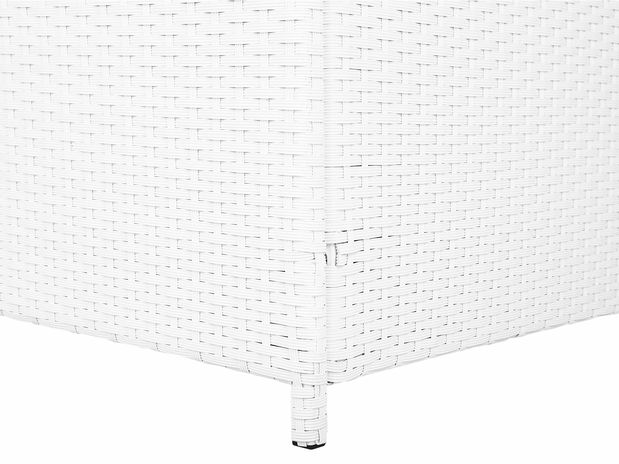 Beliani Kussenbox Rotan Wit 158 X 63 Cm MODENA - Afbeelding 7