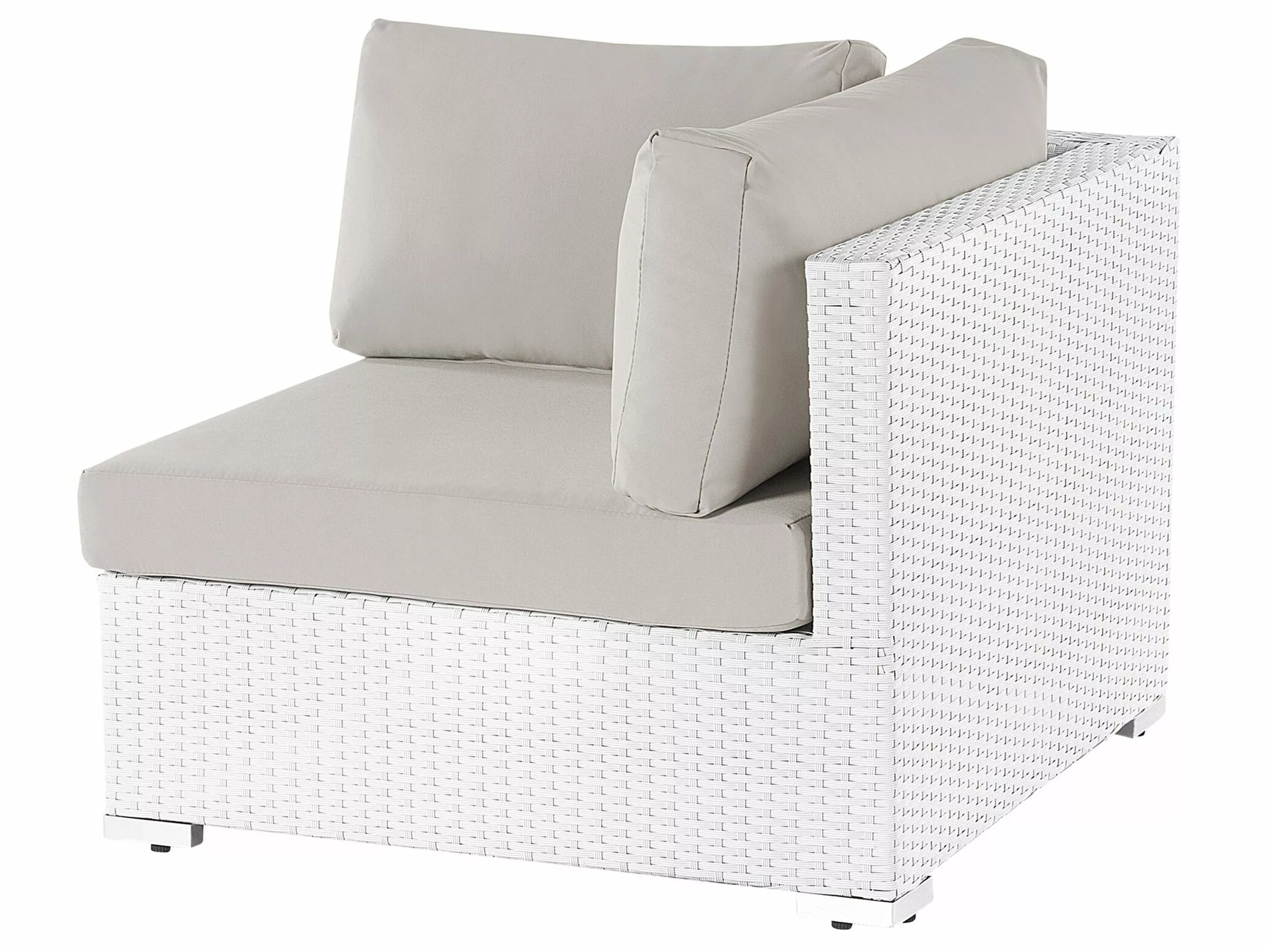 Beliani Loungeset 4-zits Rotan Wit SANO II - Afbeelding 7