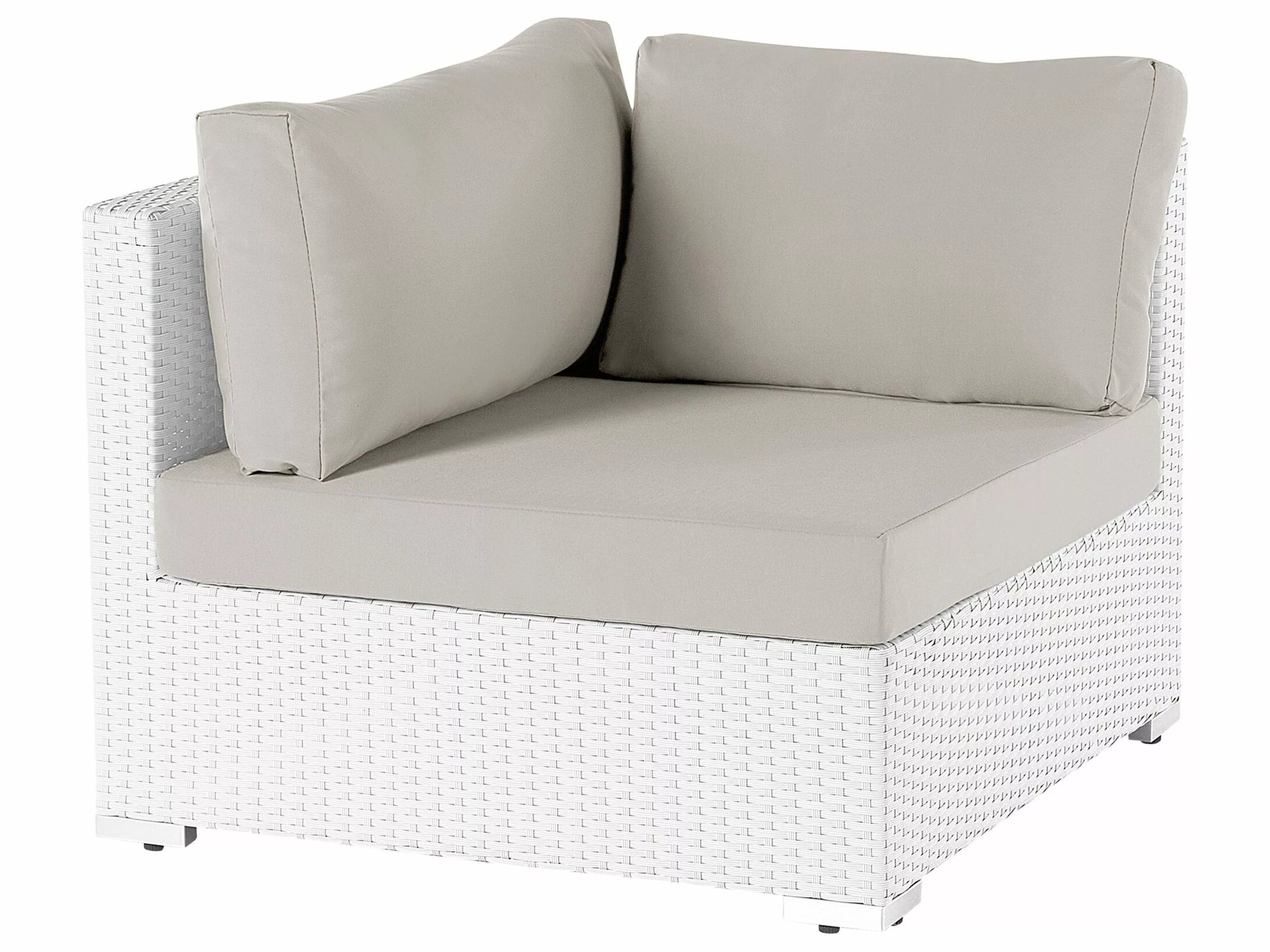 Beliani Loungeset 4-zits Rotan Wit SANO II - Afbeelding 8
