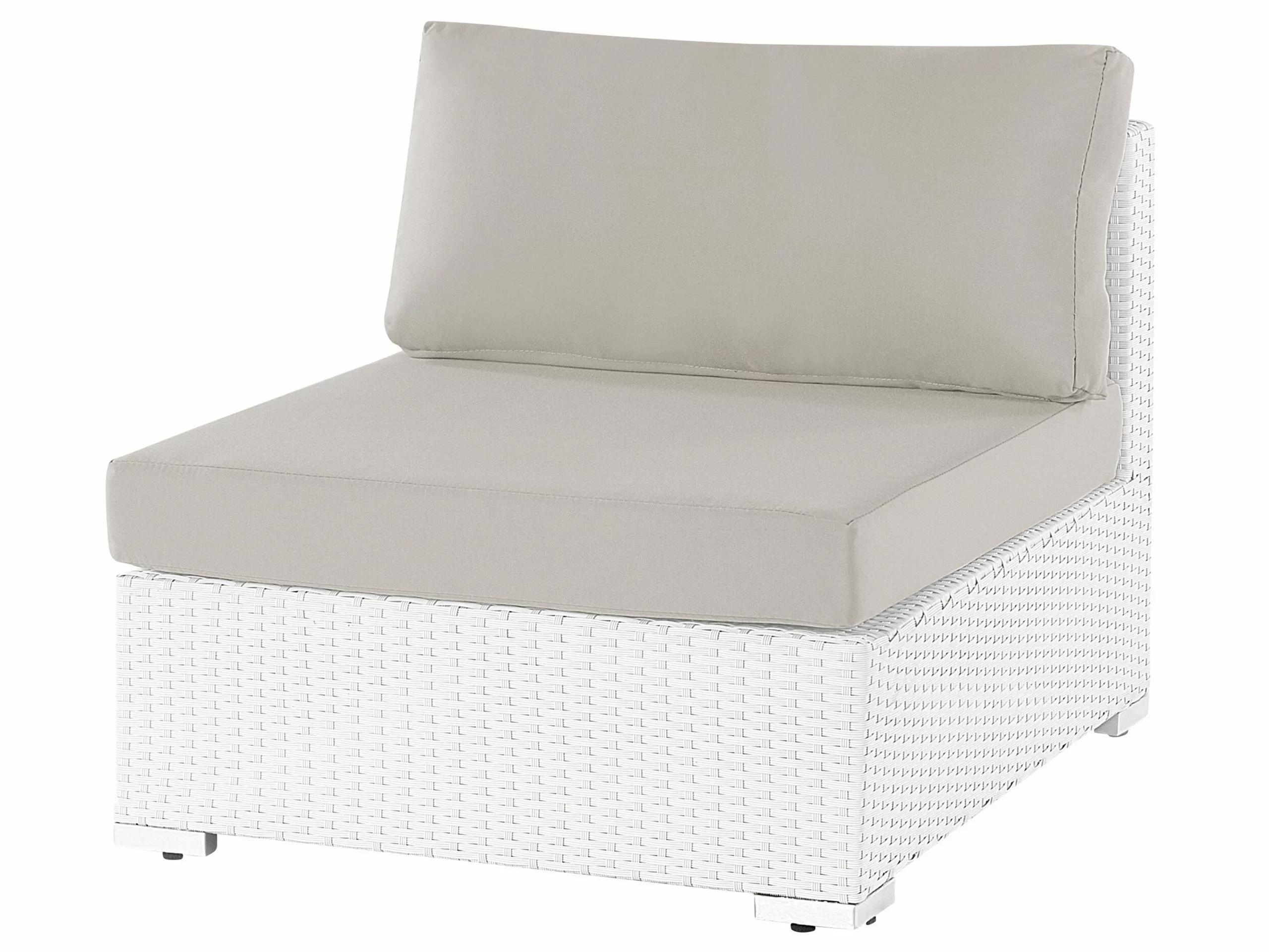 Beliani Loungeset 4-zits Rotan Wit SANO II - Afbeelding 9