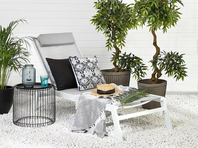 Beliani Ligstoel Aluminium Grijs CATANIA II - Afbeelding 2