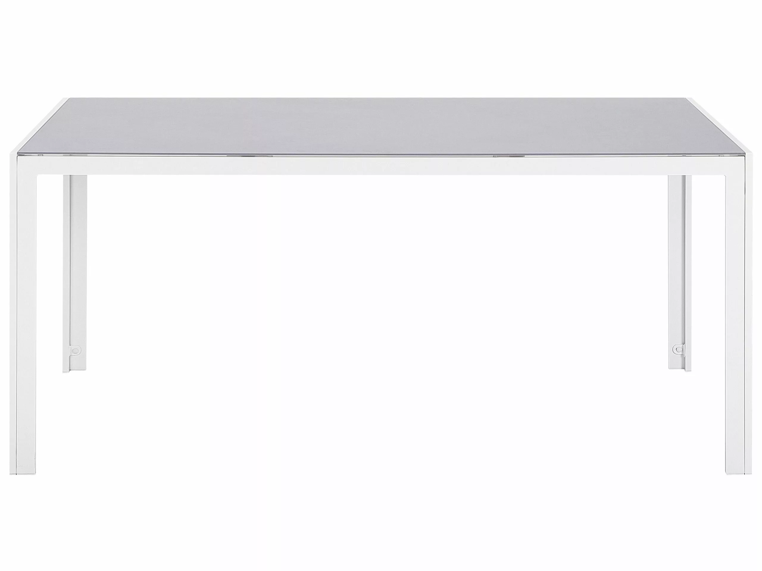 Beliani Tuintafel Aluminium Grijs 160 X 90 Cm CATANIA - Afbeelding 7