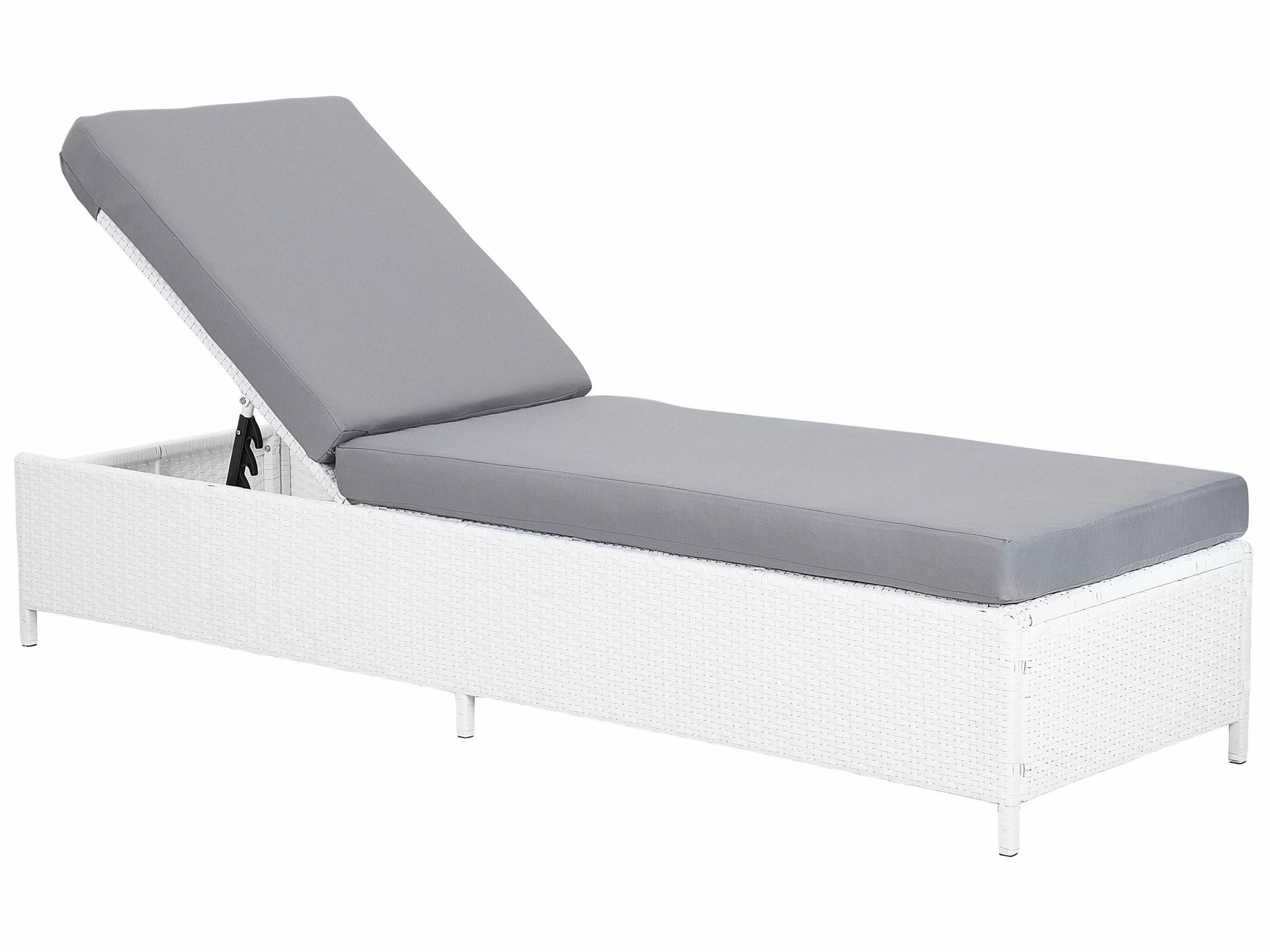 Beliani Ligstoel Rotan Wit TURIN II