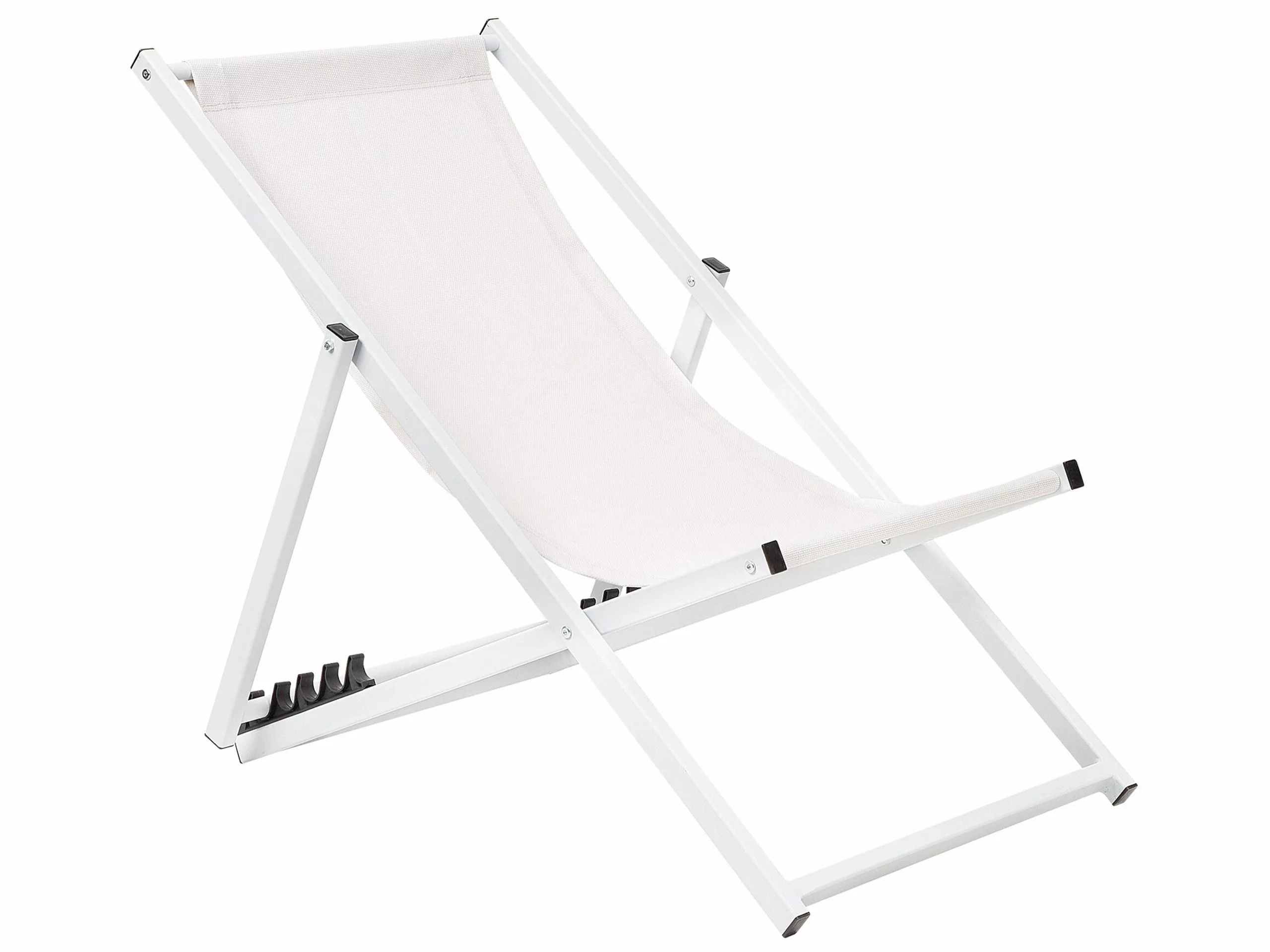 Beliani Ligstoel Crème/wit LOCRI - Afbeelding 4