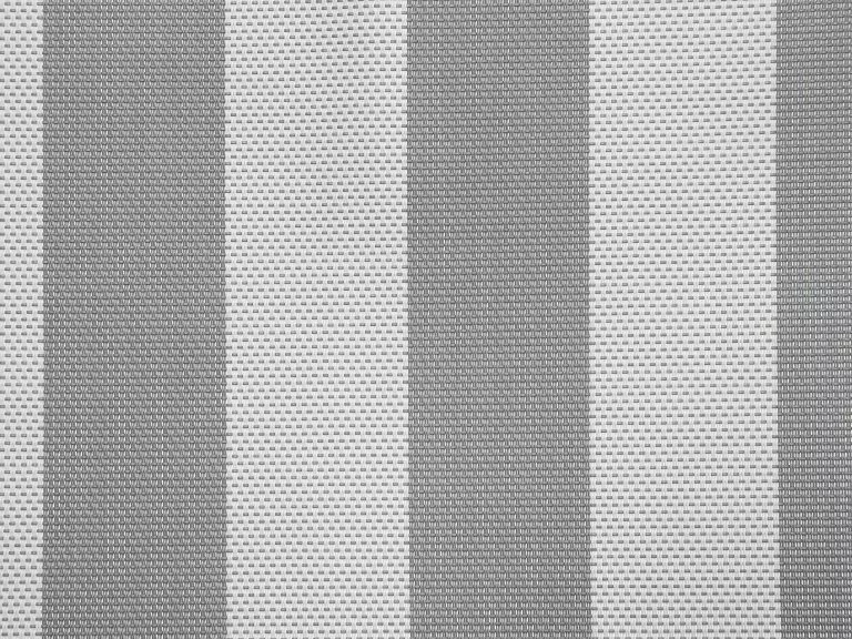 Beliani Ligstoel Wit/grijs Gestreept LOCRI - Afbeelding 9