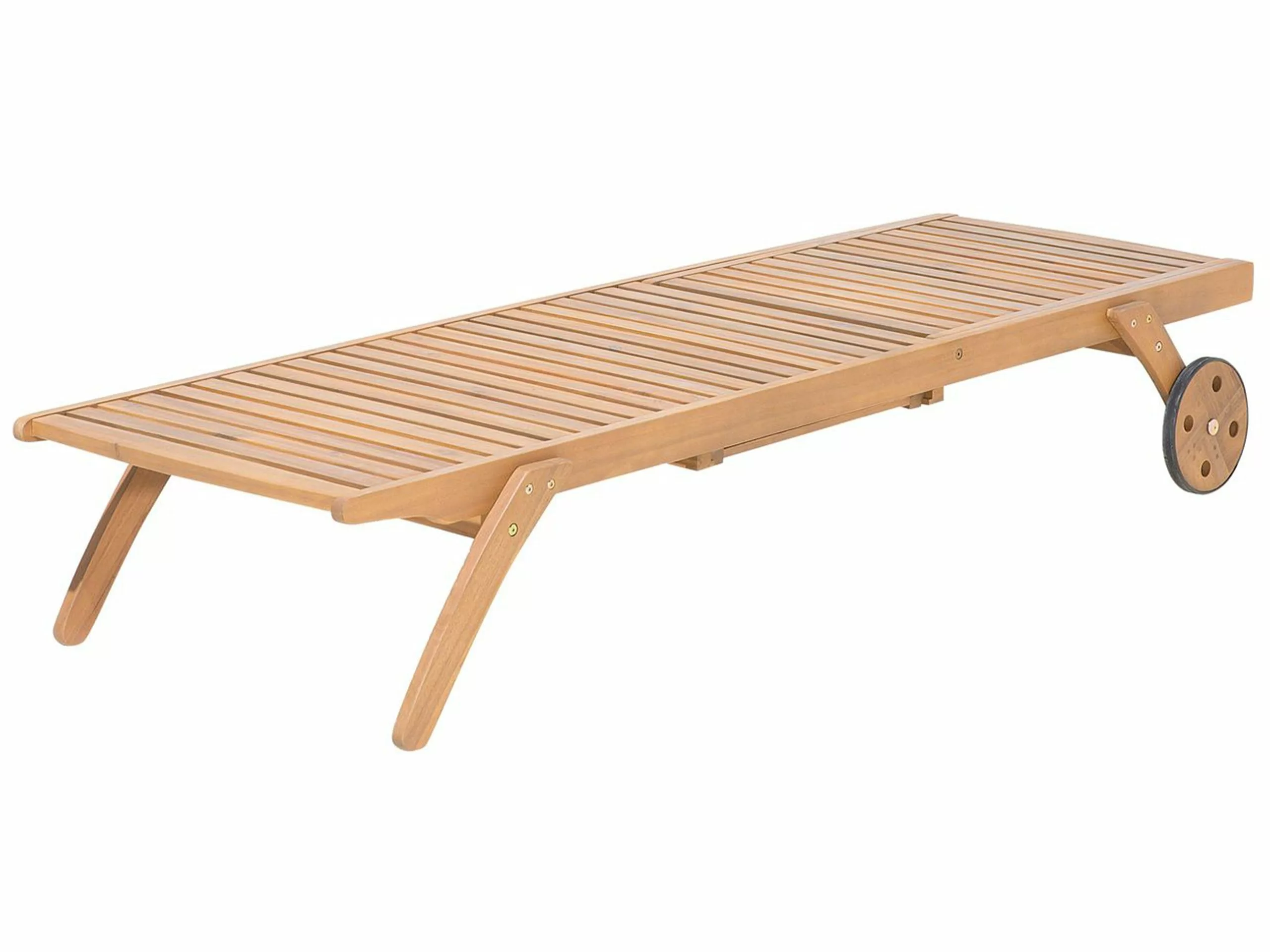 Beliani Ligstoel Acaciahout Blauw CESANA - Afbeelding 4