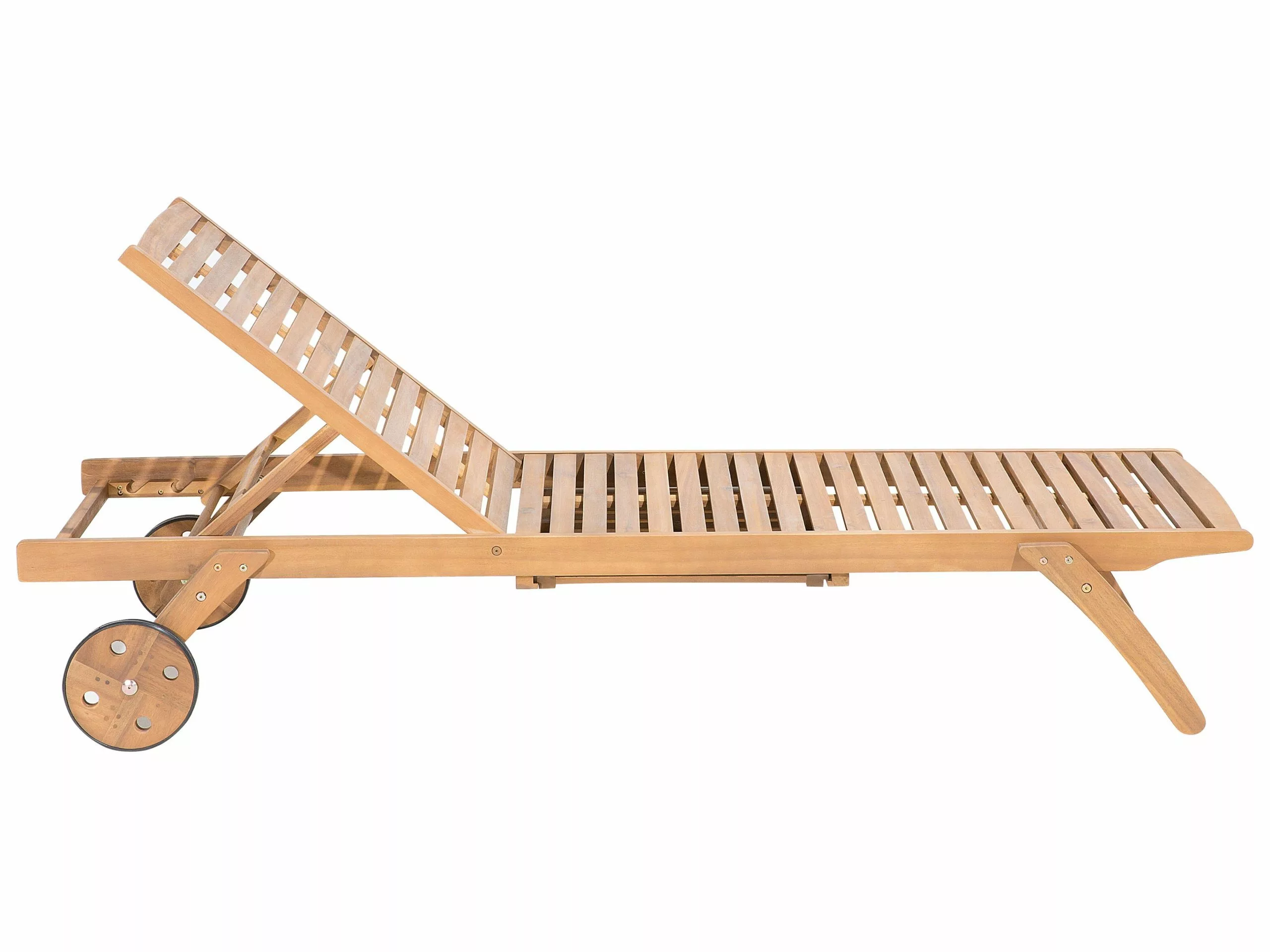 Beliani Ligstoel Acaciahout Grijs CESANA - Afbeelding 7