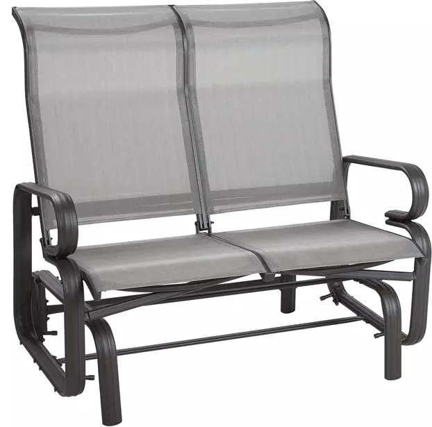 Beliani Tuinbank Aluminium Bruin BORGIO - Afbeelding 4