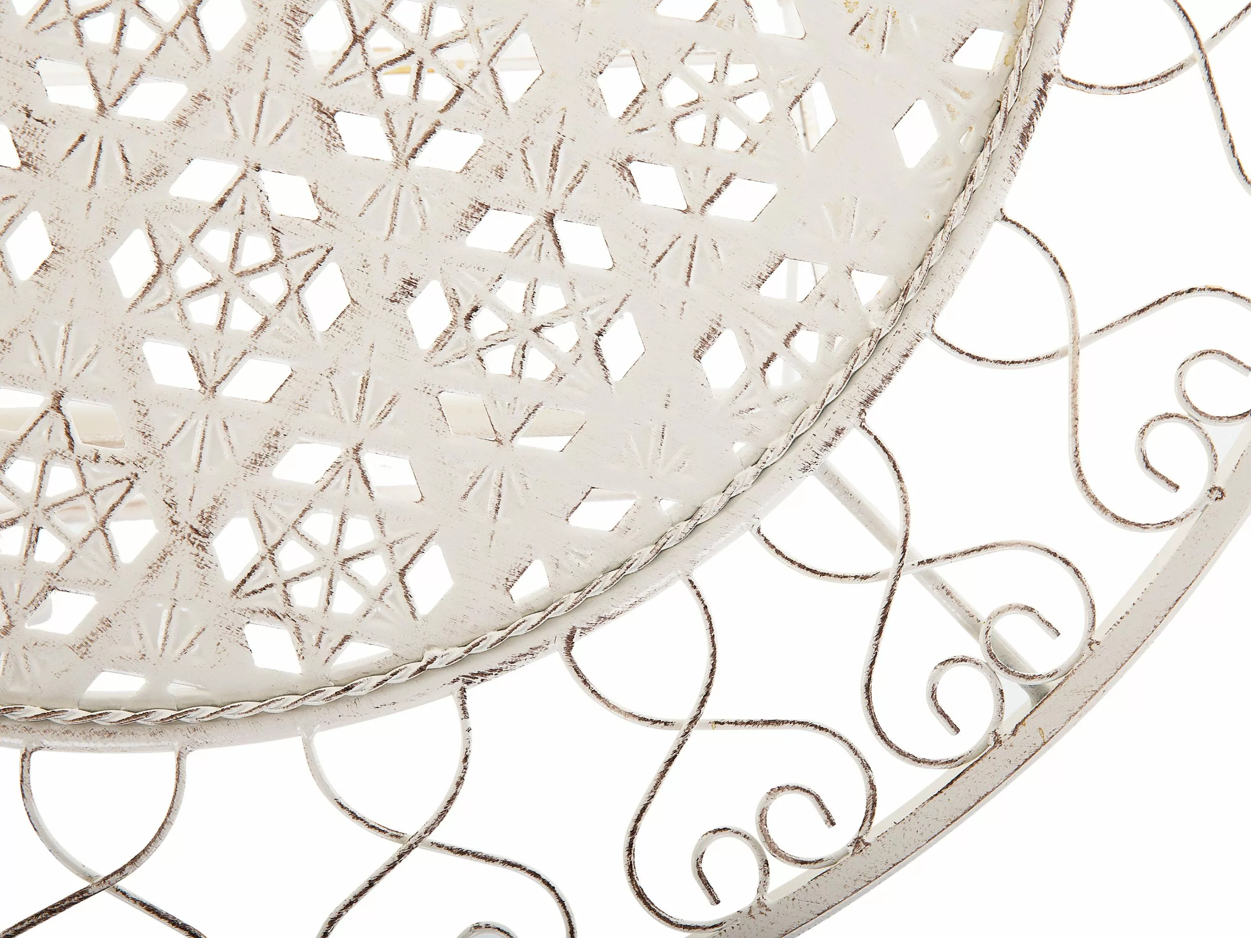 Beliani Balkontafel Metaal Beige ø 70 Cm TRIESTE - Afbeelding 8