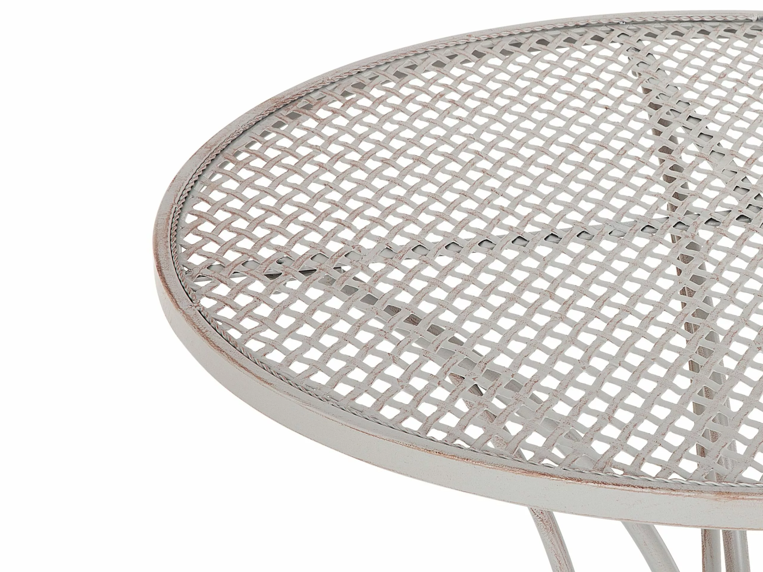 Beliani Balkontafel Metaal Grijs ø 71 Cm CILENTO - Afbeelding 5