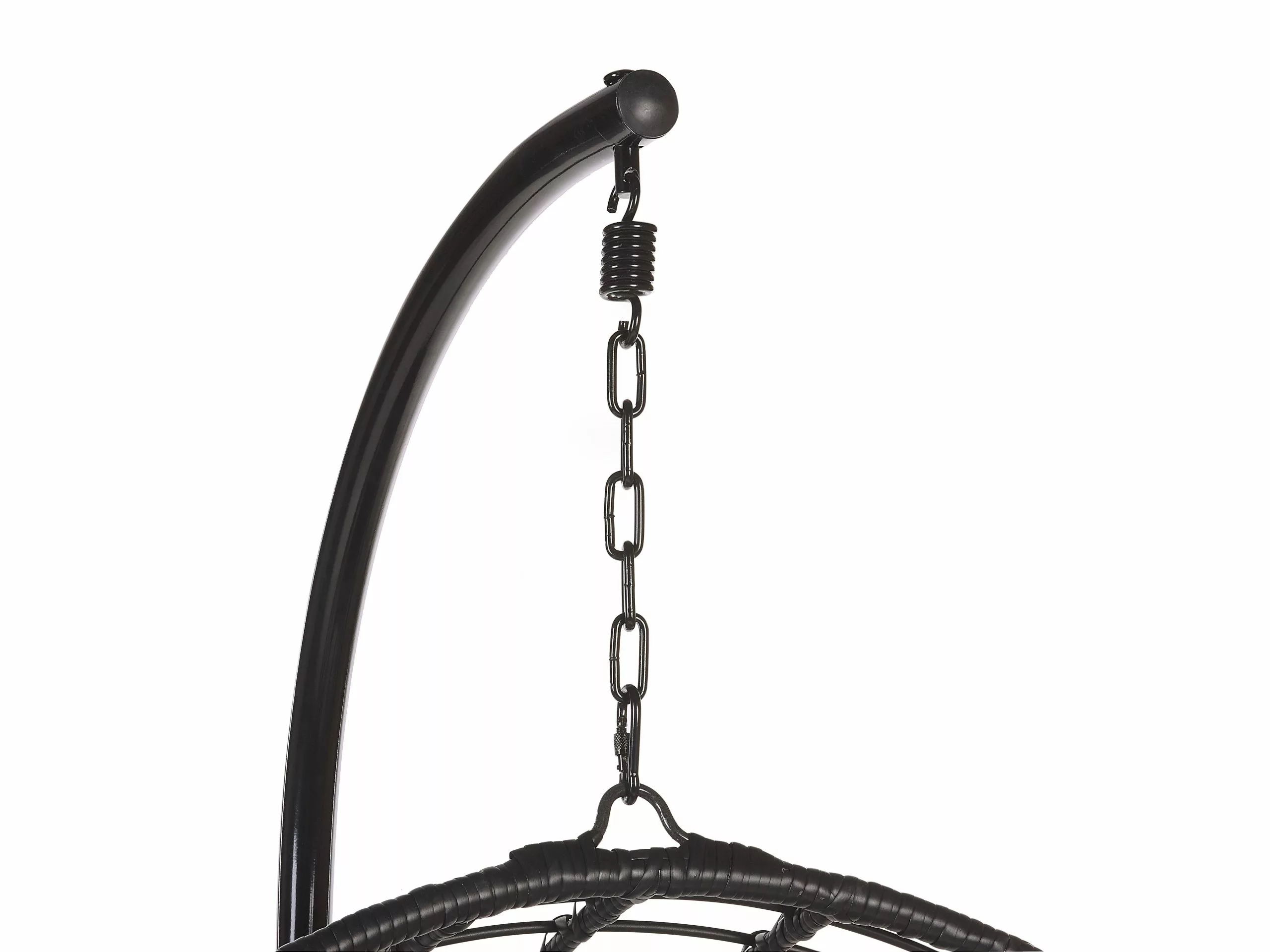 Beliani Hangstoel Met Standaard Rotan Zwart ASPIO - Afbeelding 9