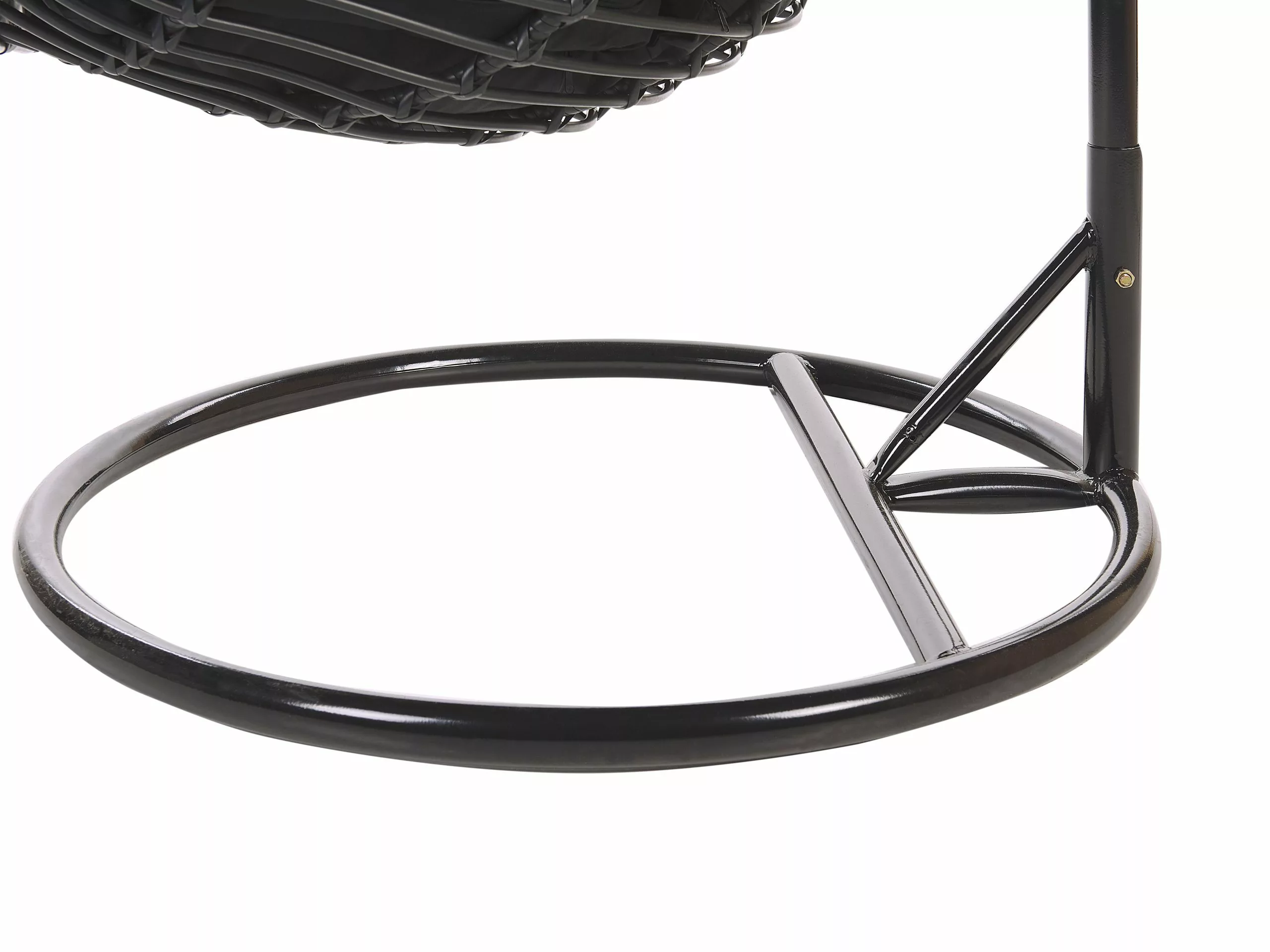 Beliani Hangstoel Met Standaard Rotan Zwart ASPIO - Afbeelding 10