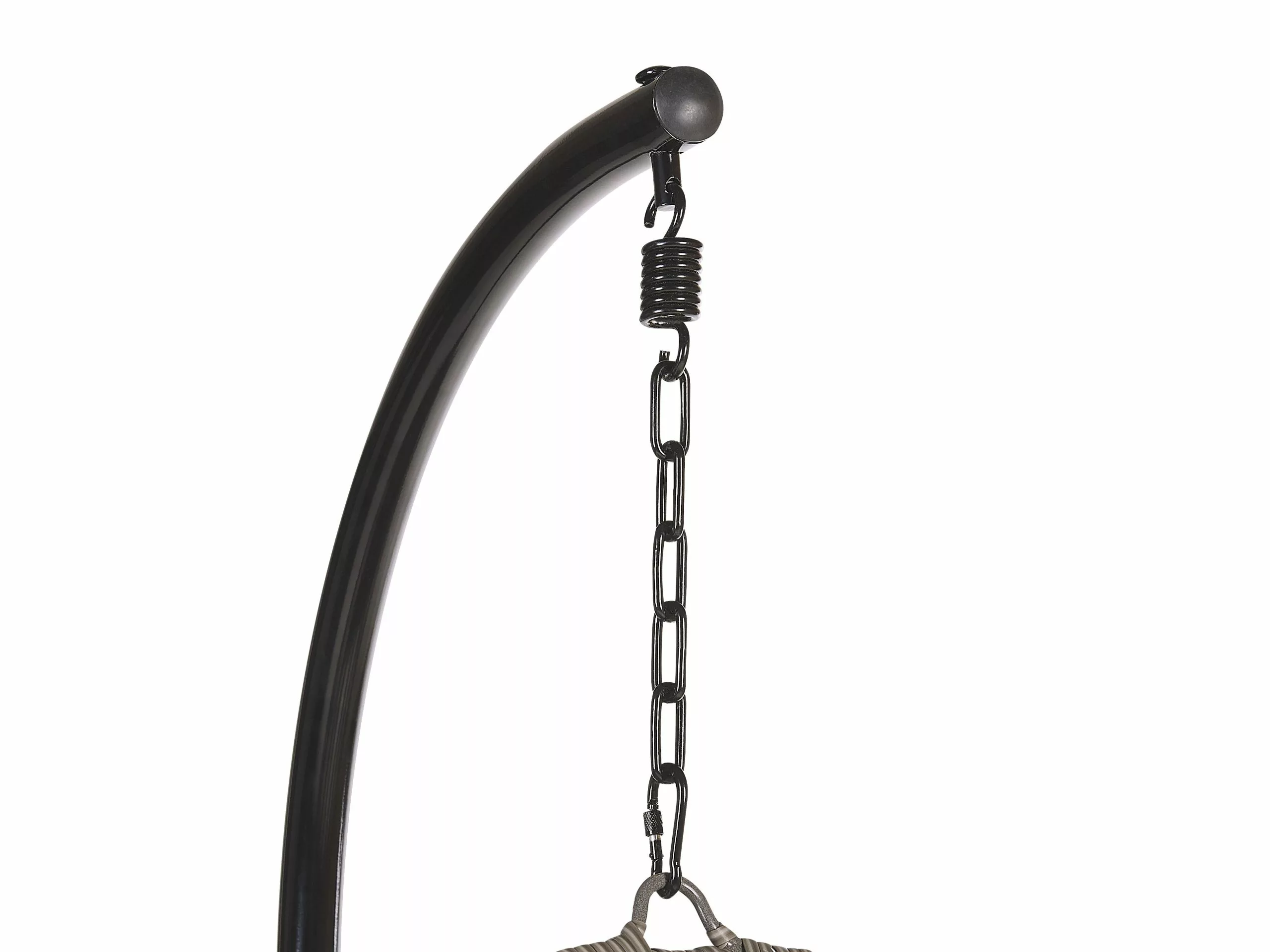 Beliani Hangstoel Met Standaard Rotan Grijs/zwart PINETO - Afbeelding 8