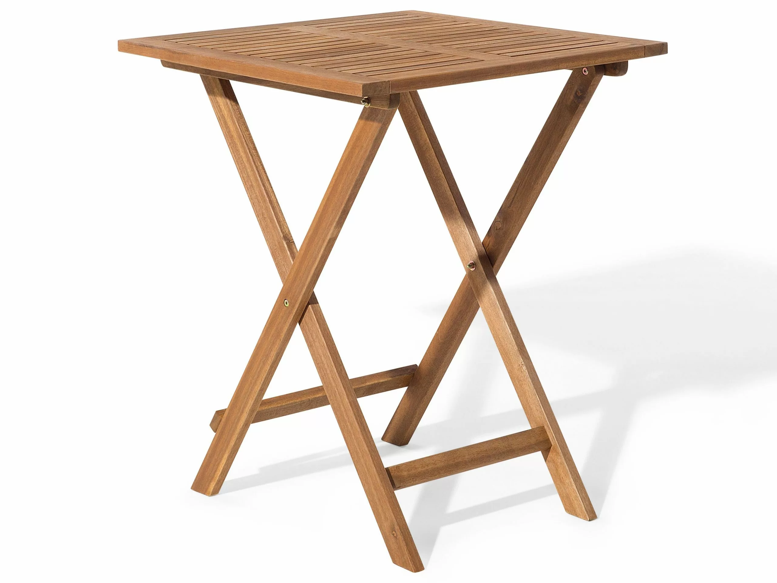 Beliani Balkonset Acaciahout Lichtbruin/blauw FIJI - Afbeelding 7