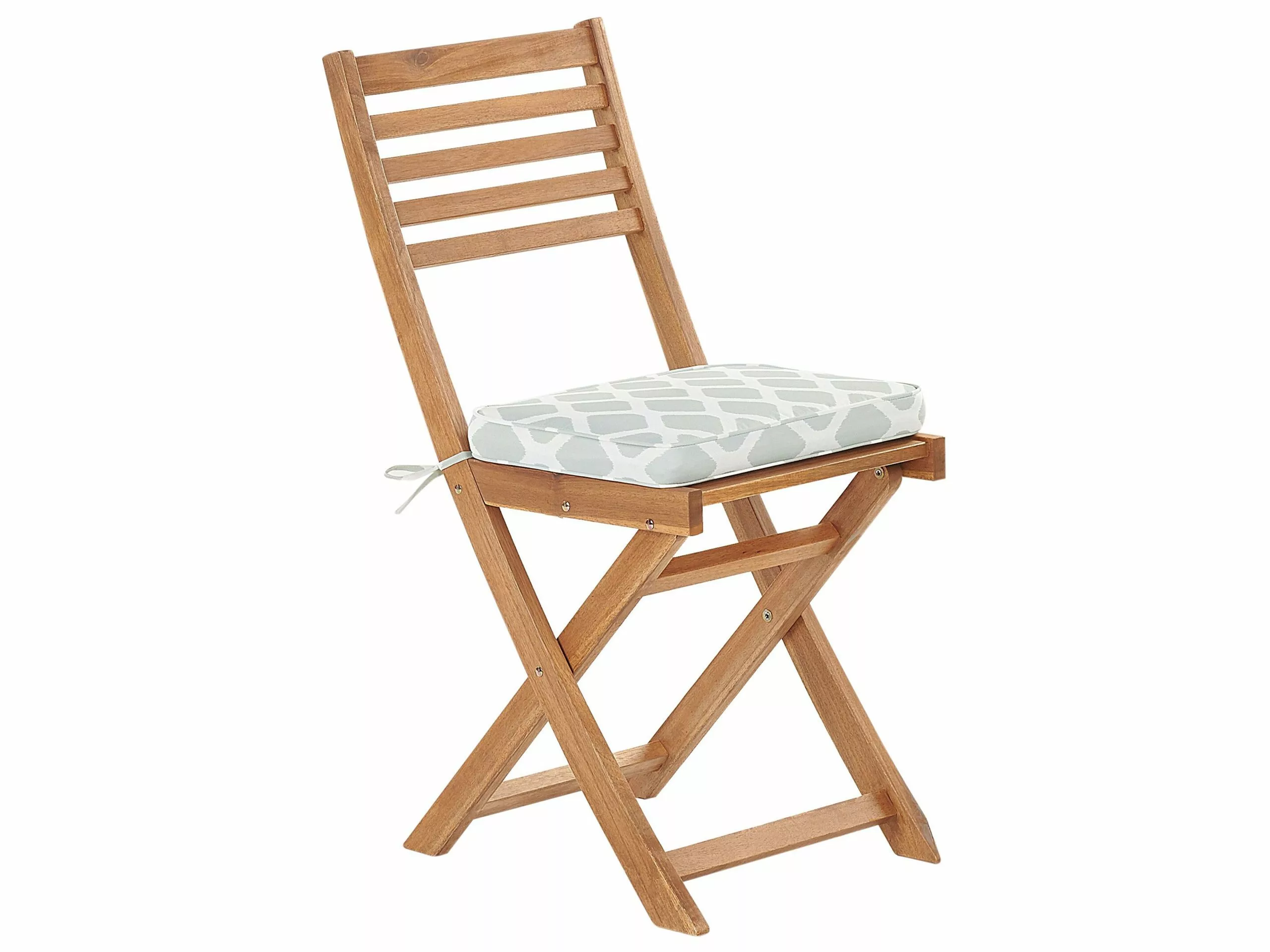 Beliani Balkonset Acaciahout Lichtbruin/mintgroen FIJI - Afbeelding 4