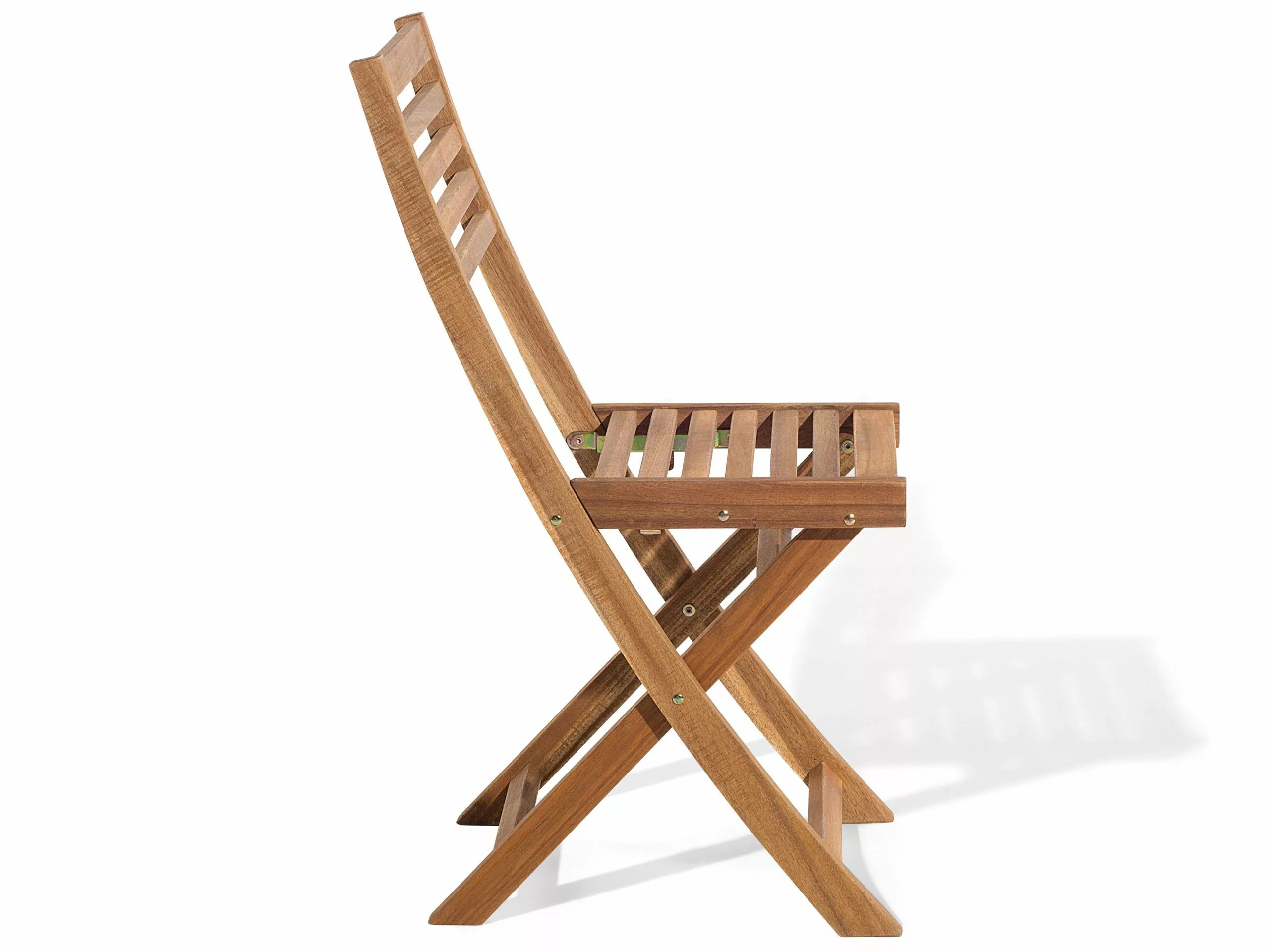 Beliani Balkonset Acaciahout Lichtbruin/mintgroen FIJI - Afbeelding 9