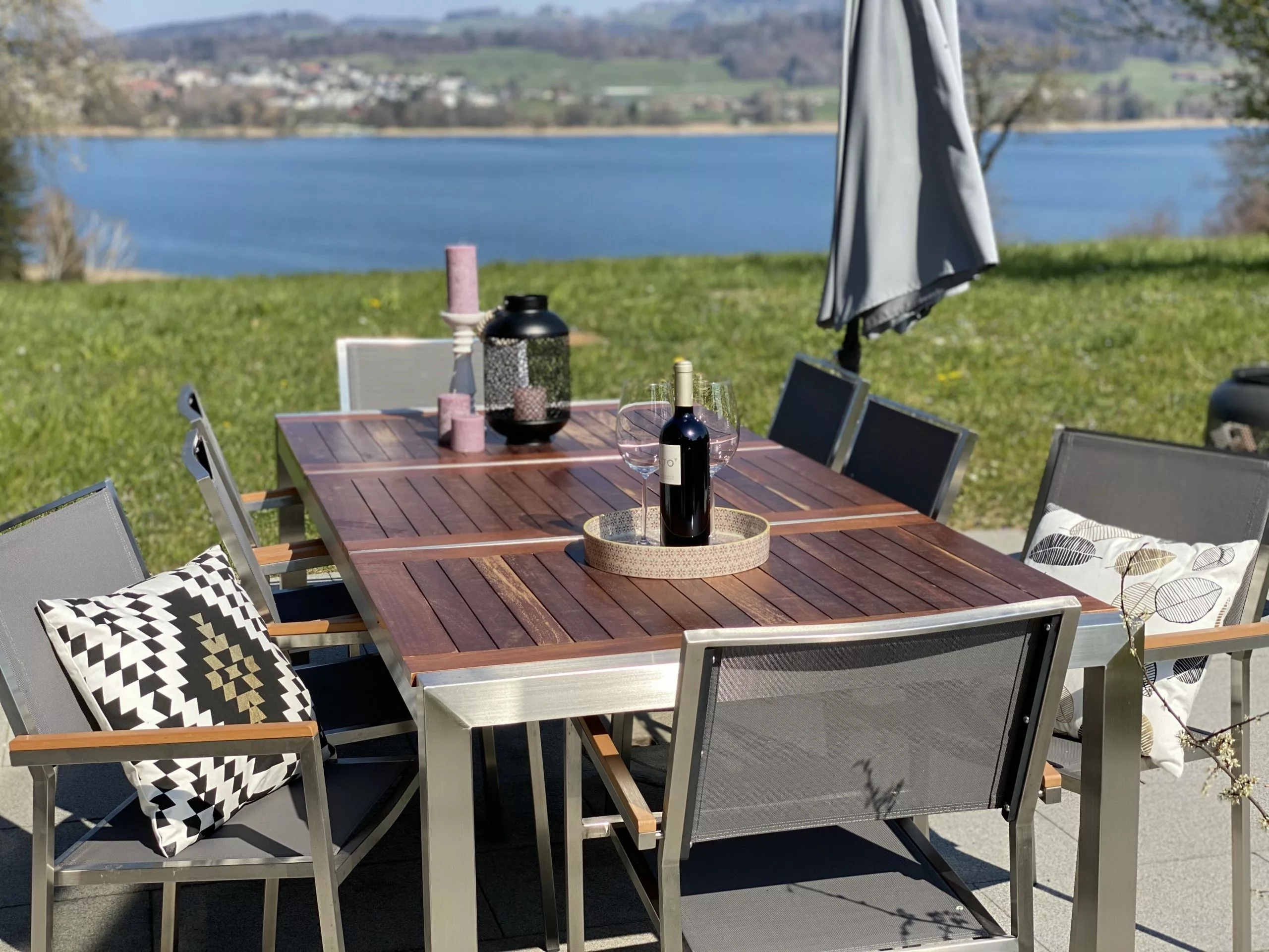 Beliani Tuinstoel Set Van 6 RVS Grijs GROSSETO - Afbeelding 3