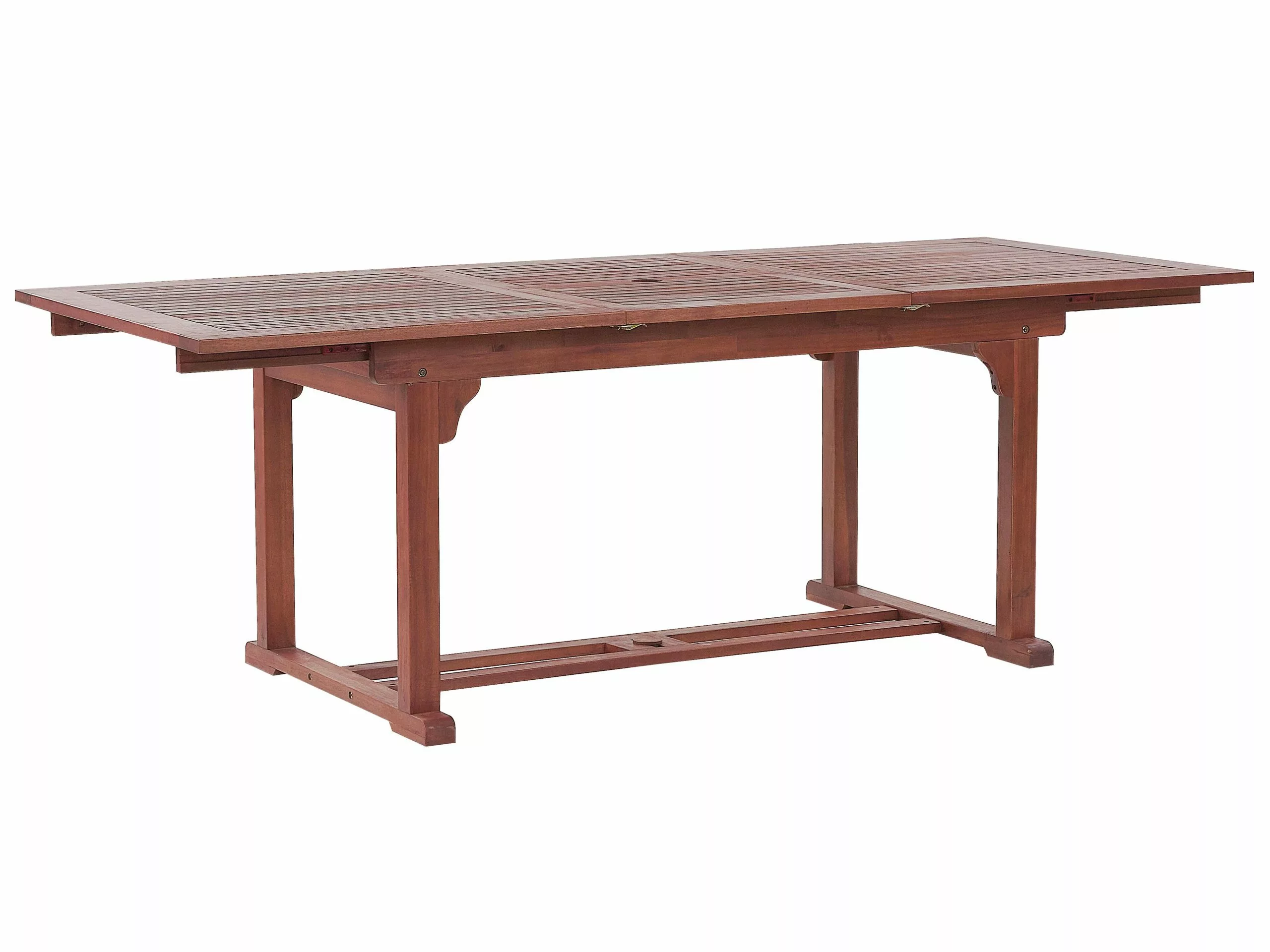 Beliani Tuintafel Uitschuifbaar Acaciahout Donkerbruin 160 / 220 X 90 Cm TOSCANA